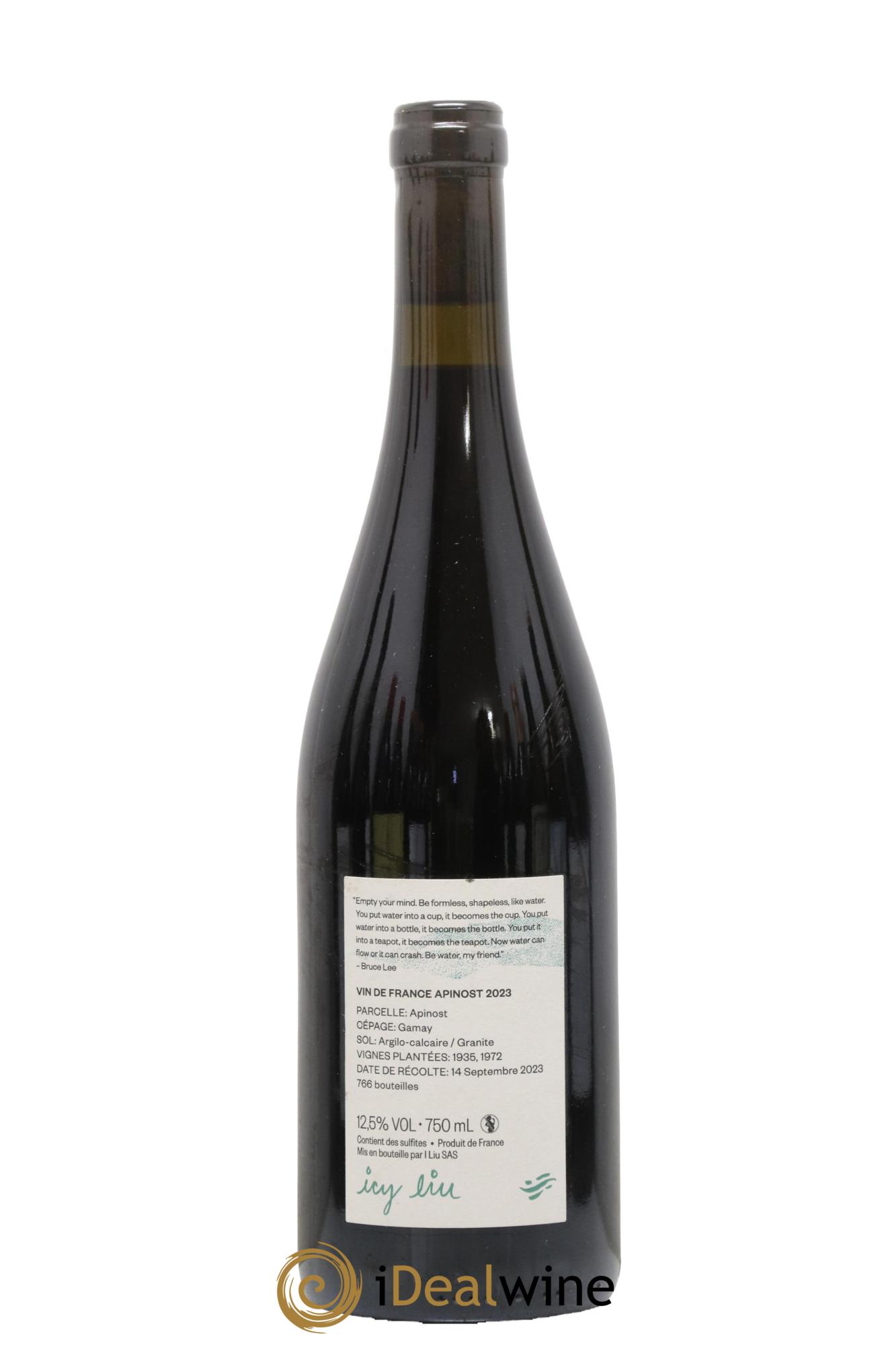Vin de France Apinost Icy Liu 2023 - Lot de 1 bouteille - 1