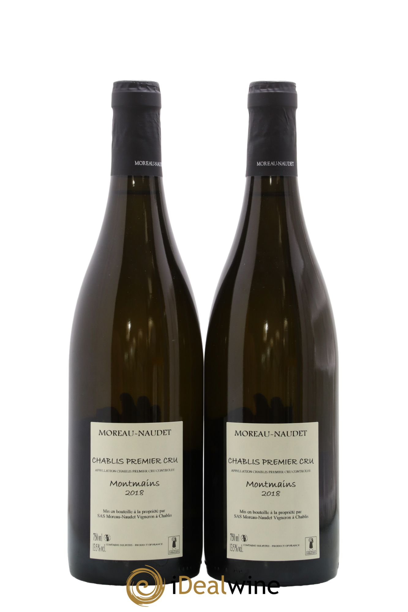 Chablis 1er Cru Montmains Stephane Moreau-Naudet 2018 - Lot de 2 bouteilles - 1