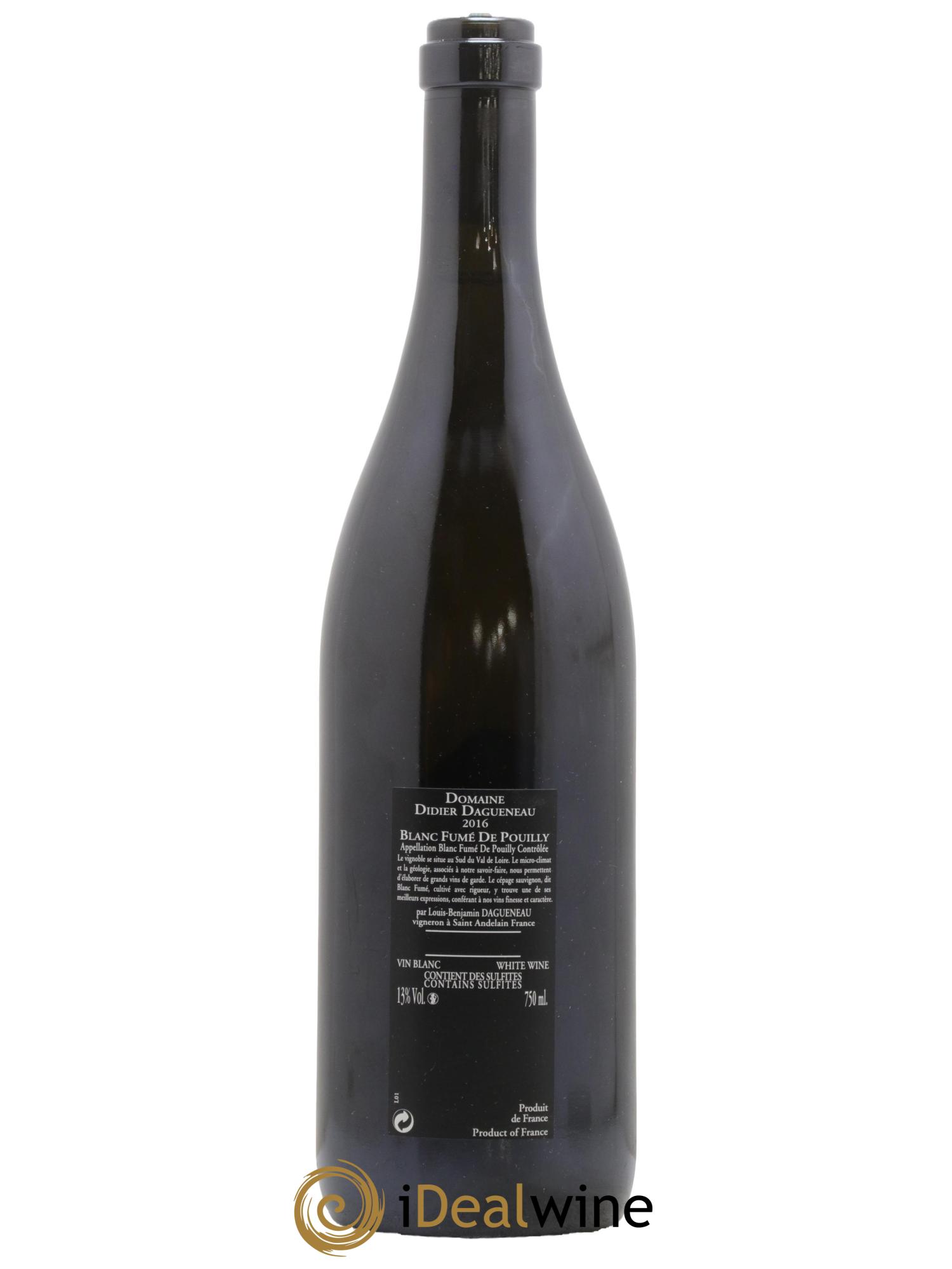 Vin de France (anciennement Pouilly-Fumé) Silex Dagueneau (Domaine Didier - Louis-Benjamin) 2016 - Lot de 1 bouteille - 1
