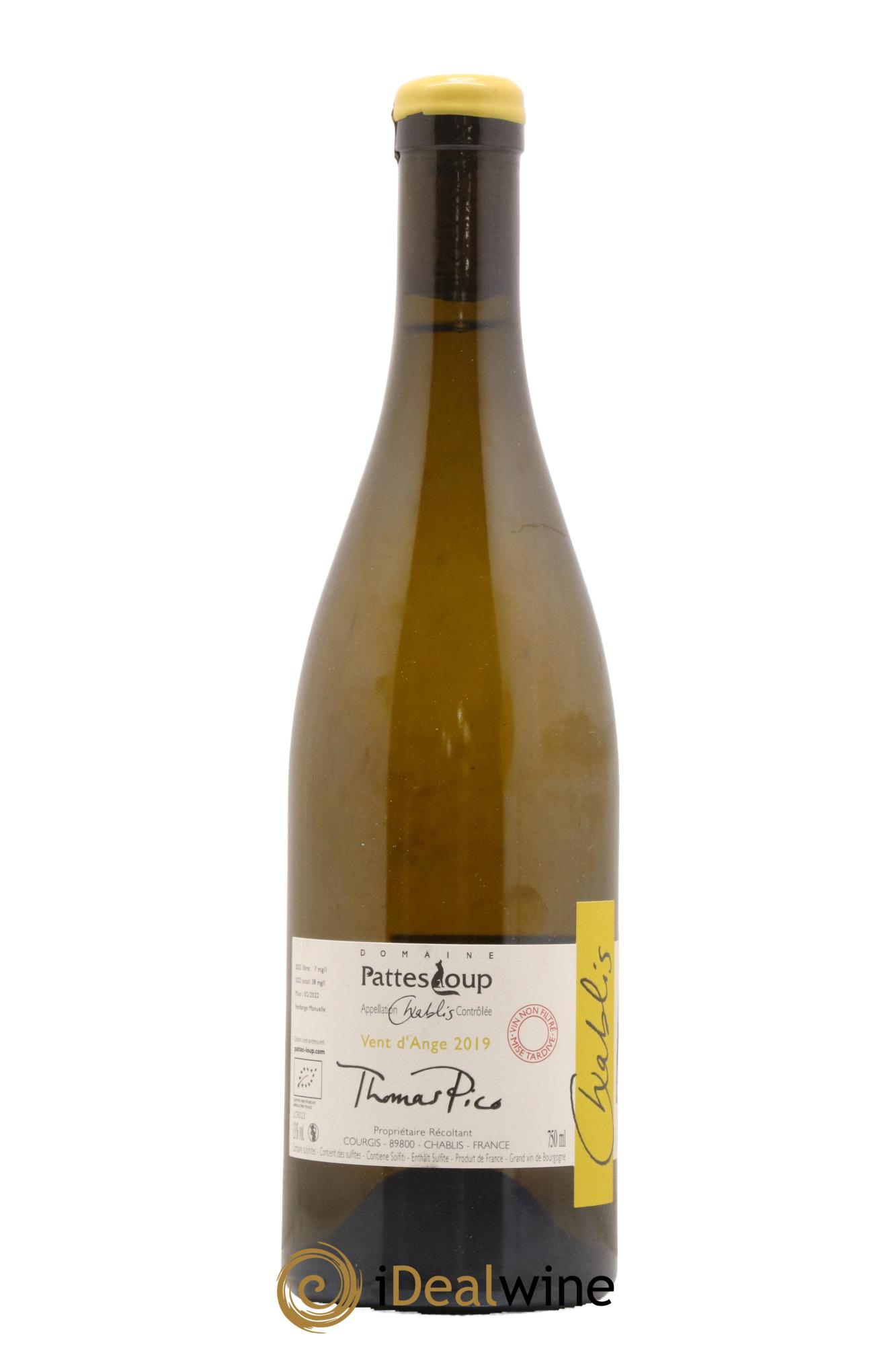 Chablis Vent d'Ange Pattes Loup (Domaine) 2019 - Lot de 1 bouteille - 1