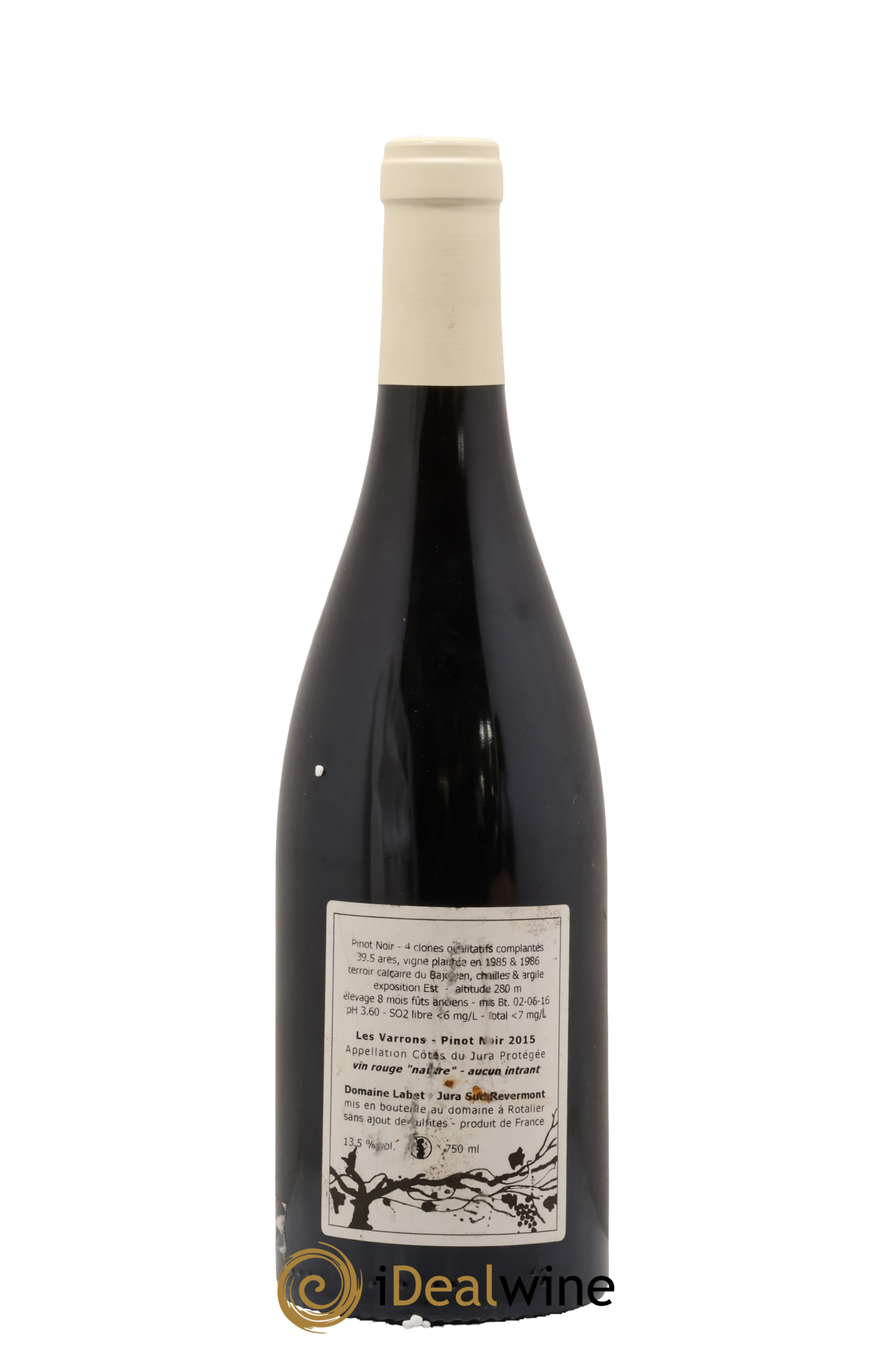 Côtes du Jura Pinot Noir Les Varrons Romain - Julien - Charline Labet 2015 - Lotto di 1 bottiglia - 1