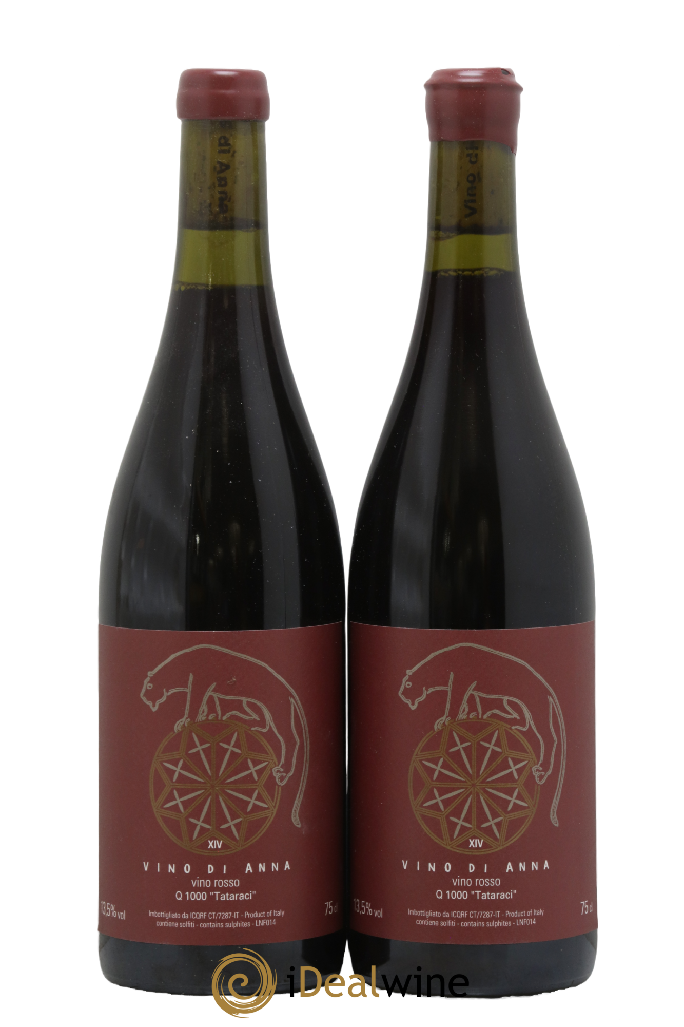 Italie Terre Siciliane IGT Q1000 Tataraci Vino di Anna 2014 - Lot of 2 bottles - 0