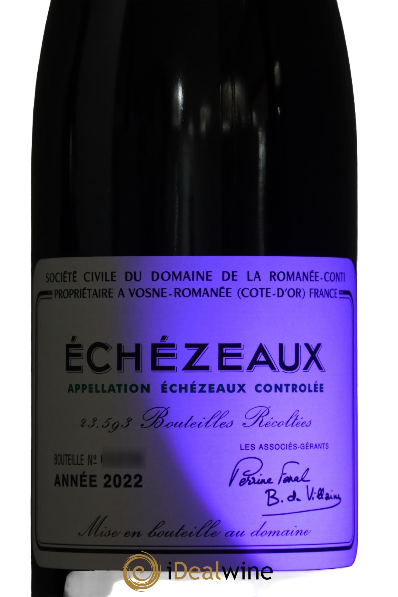 Echezeaux Grand Cru Domaine de la Romanée-Conti 2022 - Posten von 1 Flasche - 3