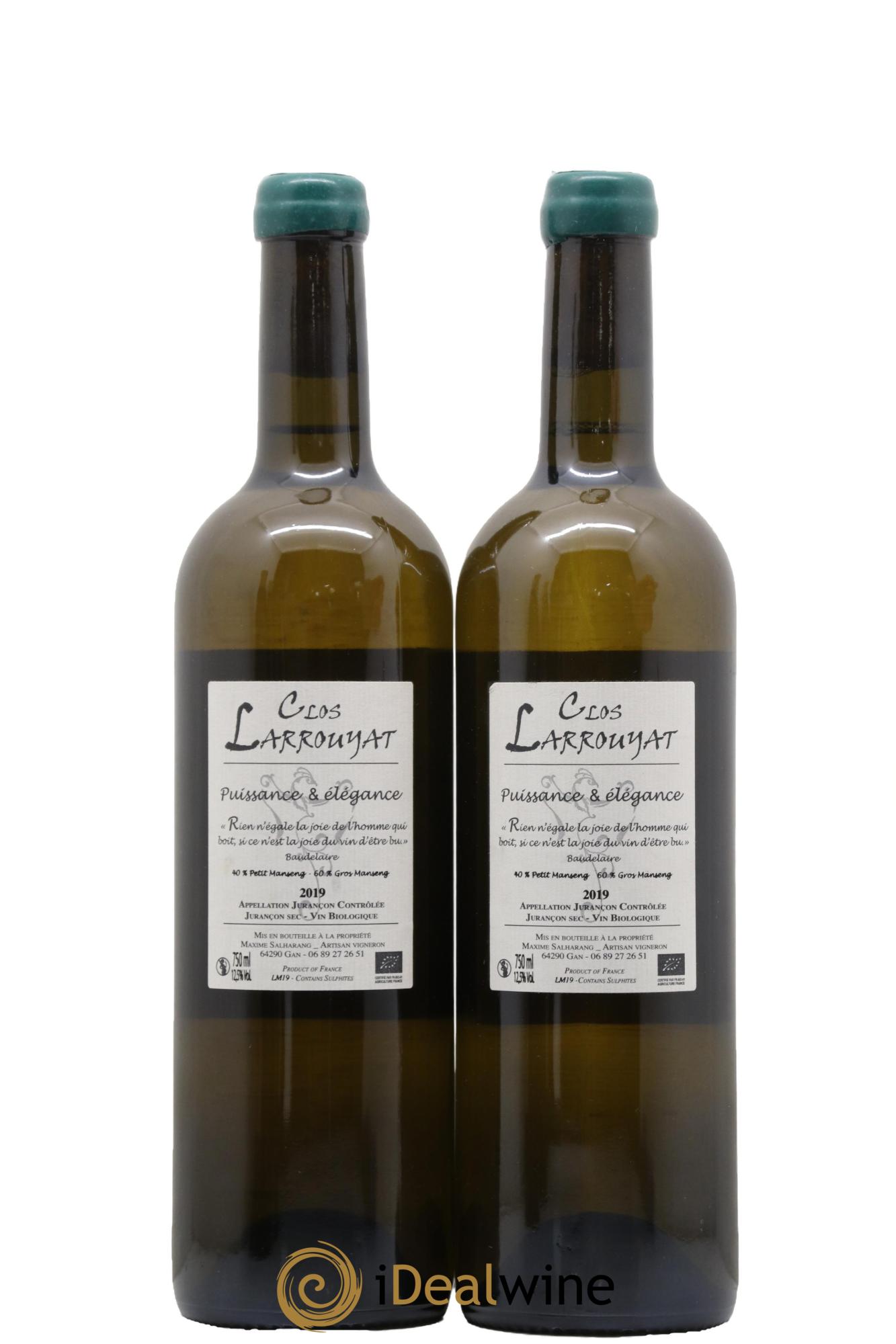 Jurançon Météore Clos Larrouyat 2019 - Lot de 2 bouteilles - 1
