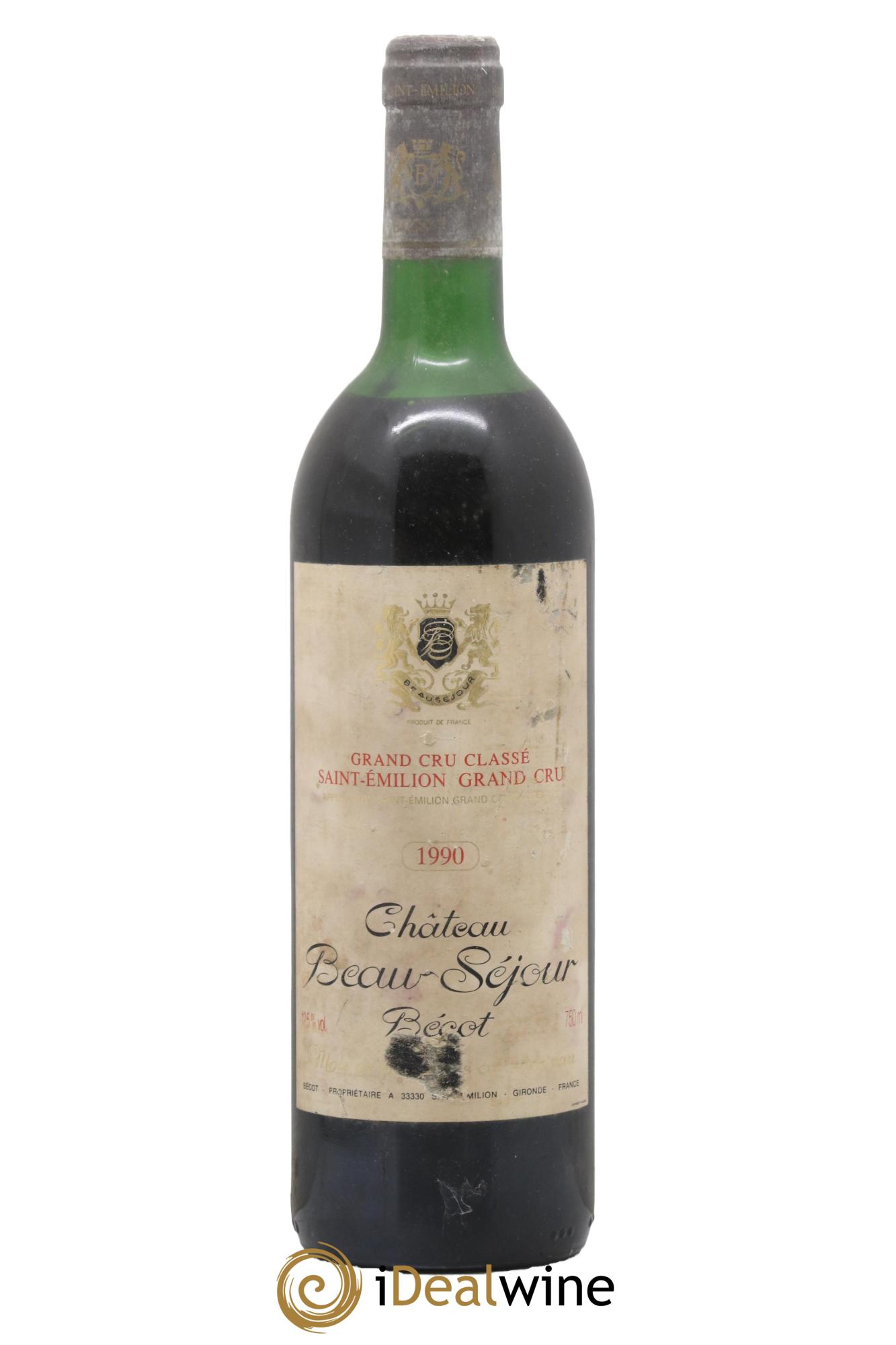 Château Beau-Séjour Bécot 1er Grand Cru Classé B 1990 - Lot de 1 bouteille - 0
