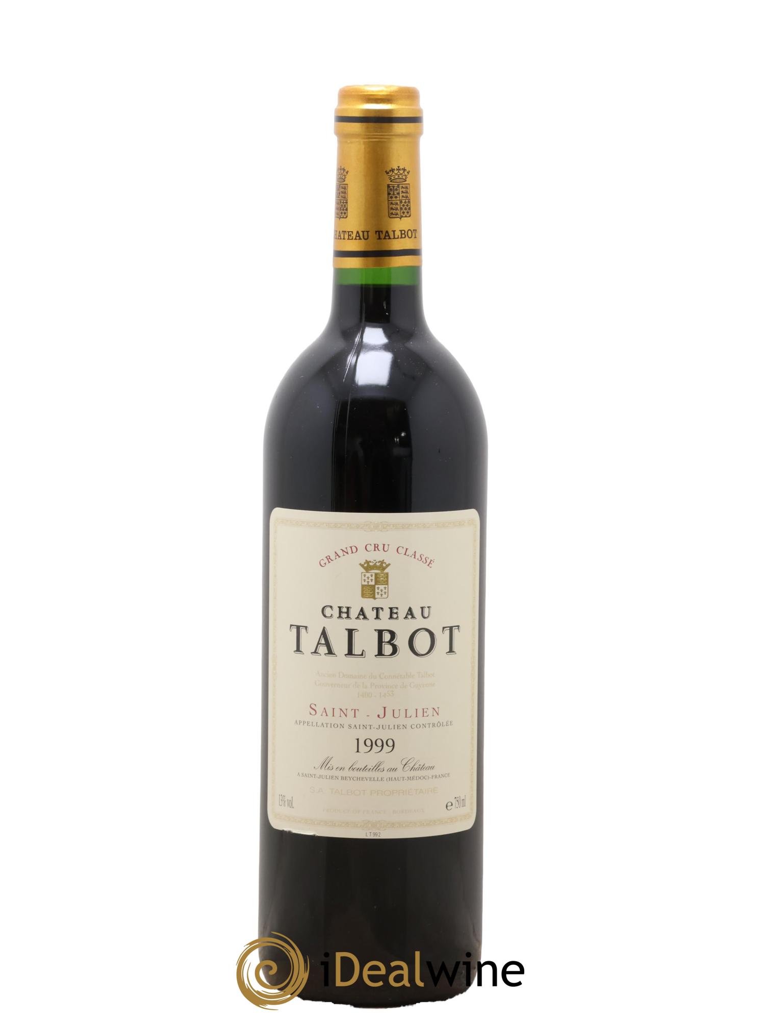 Château Talbot 4ème Grand Cru Classé 1999 - Posten von 1 Flasche - 0