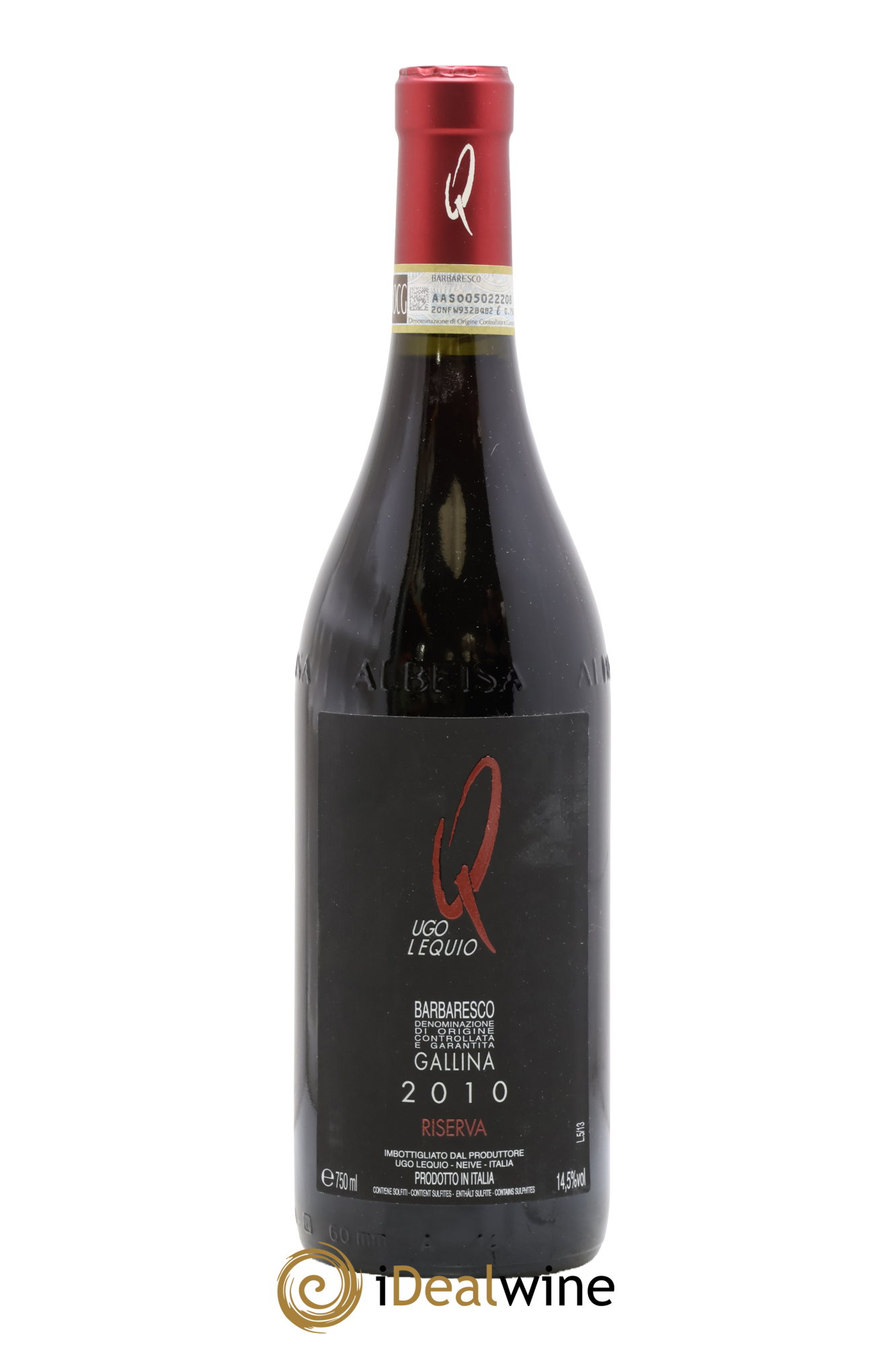 Barbaresco DOCG Riserva Gallina Ego Lequio 2010 - Lote de 1 botella - 0