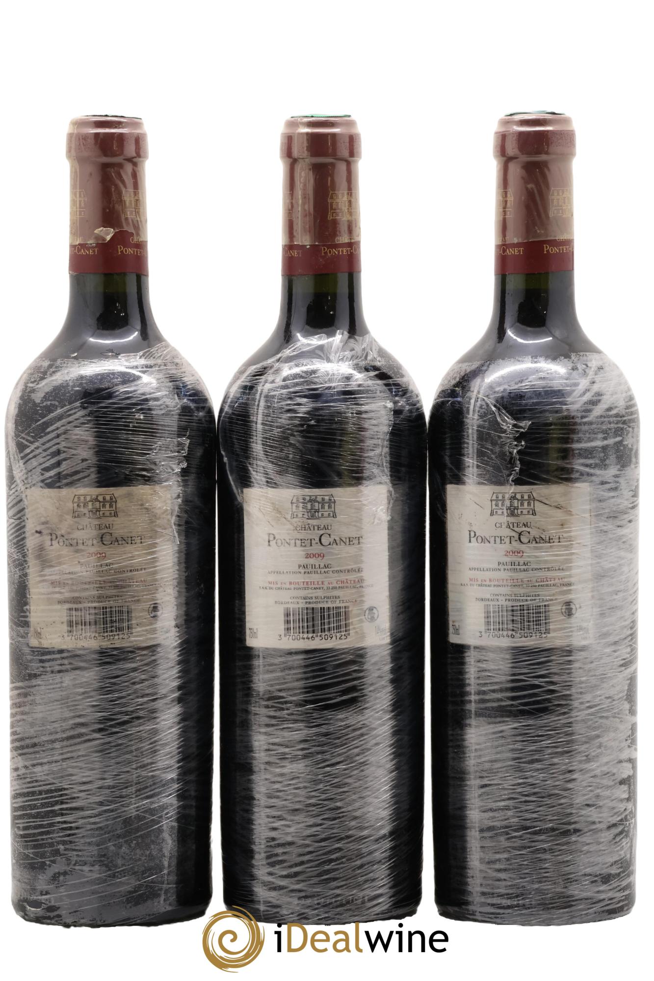 Château Pontet Canet 5ème Grand Cru Classé 2009 - Posten von 3 Flaschen - 1