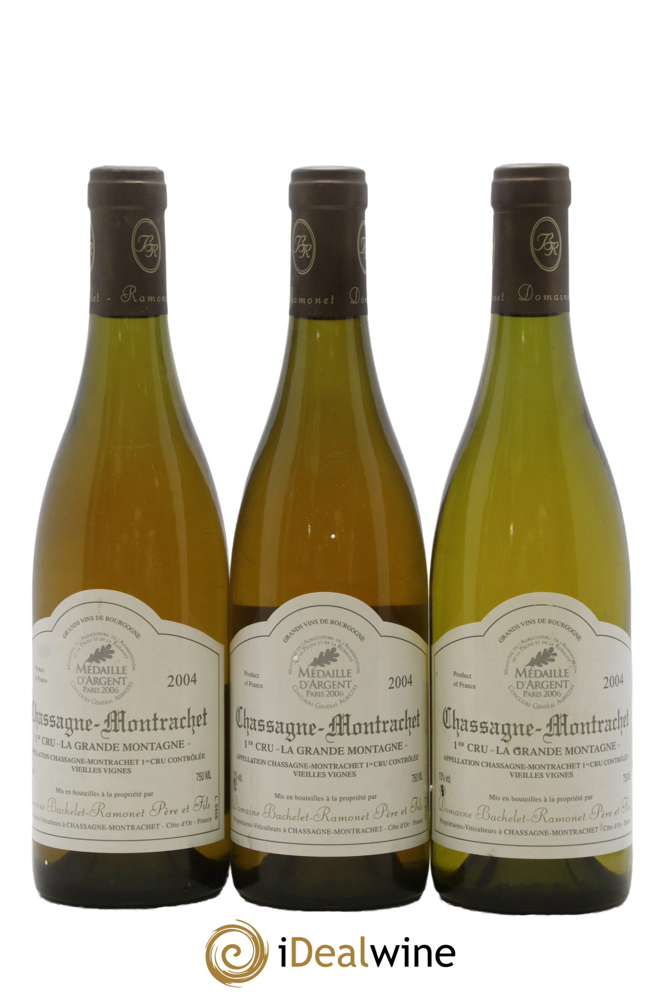 Chassagne-Montrachet 1er Cru La Grande Montagne Vieilles Vignes Bachelet-Ramonet (Domaine) 2004 - Lot of 3 bottles - 0