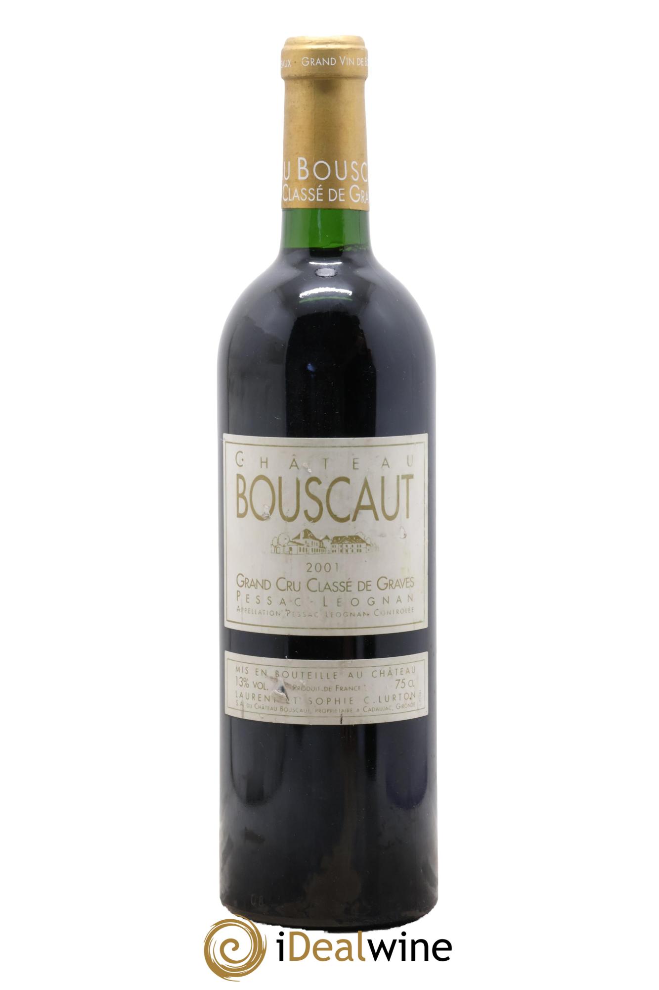 Château Bouscaut Cru Classé de Graves 2001 - Lot de 1 bouteille - 0