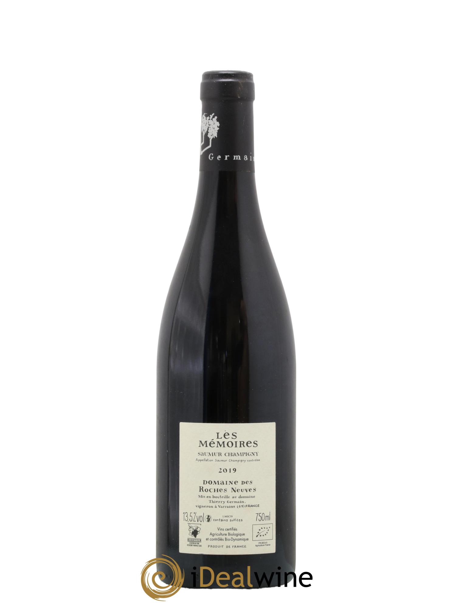Saumur-Champigny Les Mémoires Domaine des Roches Neuves - Thierry Germain 2019 - Lot de 1 bouteille - 1