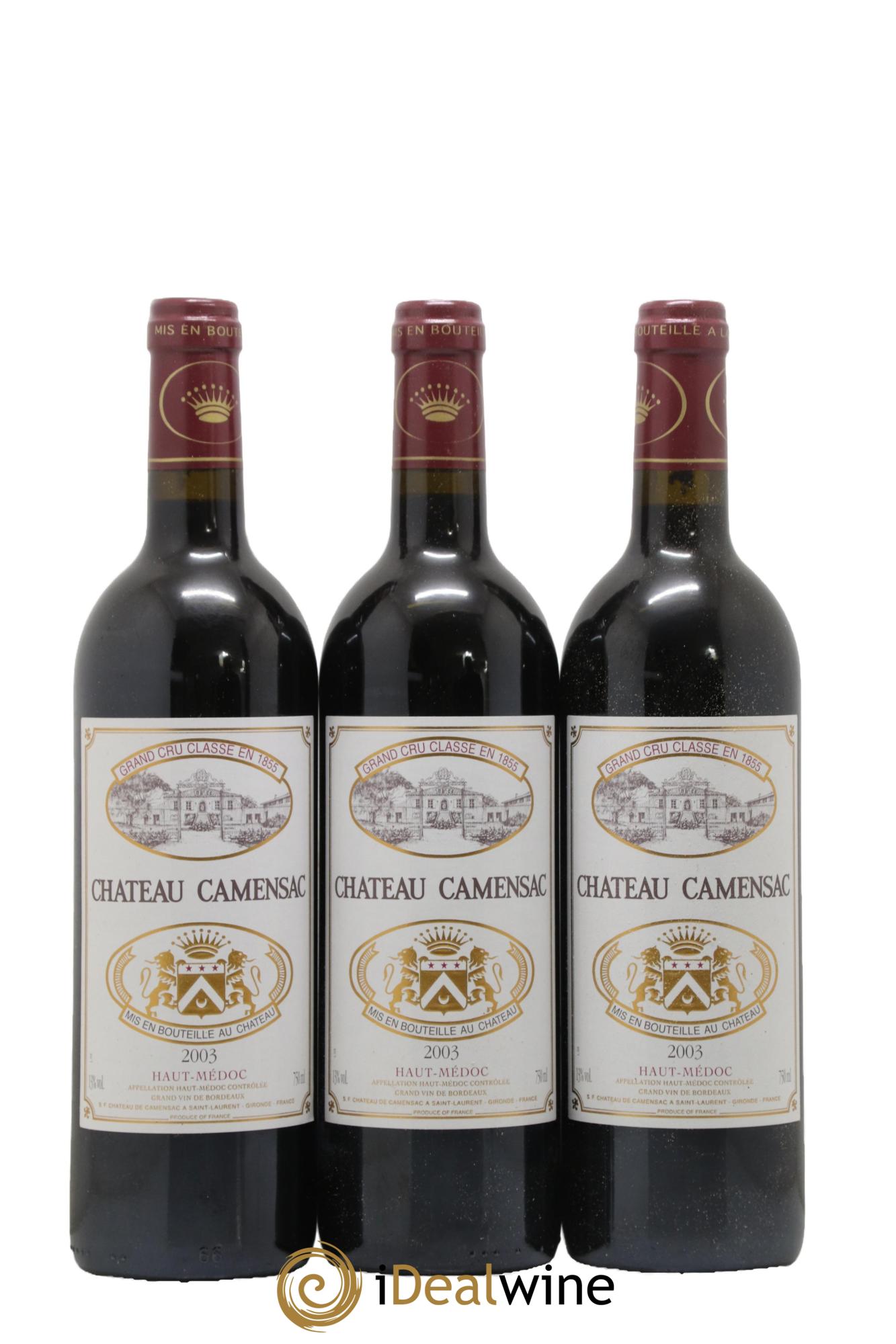 Château Camensac 5ème Grand Cru Classé 2003 - Lot de 6 bouteilles - 2