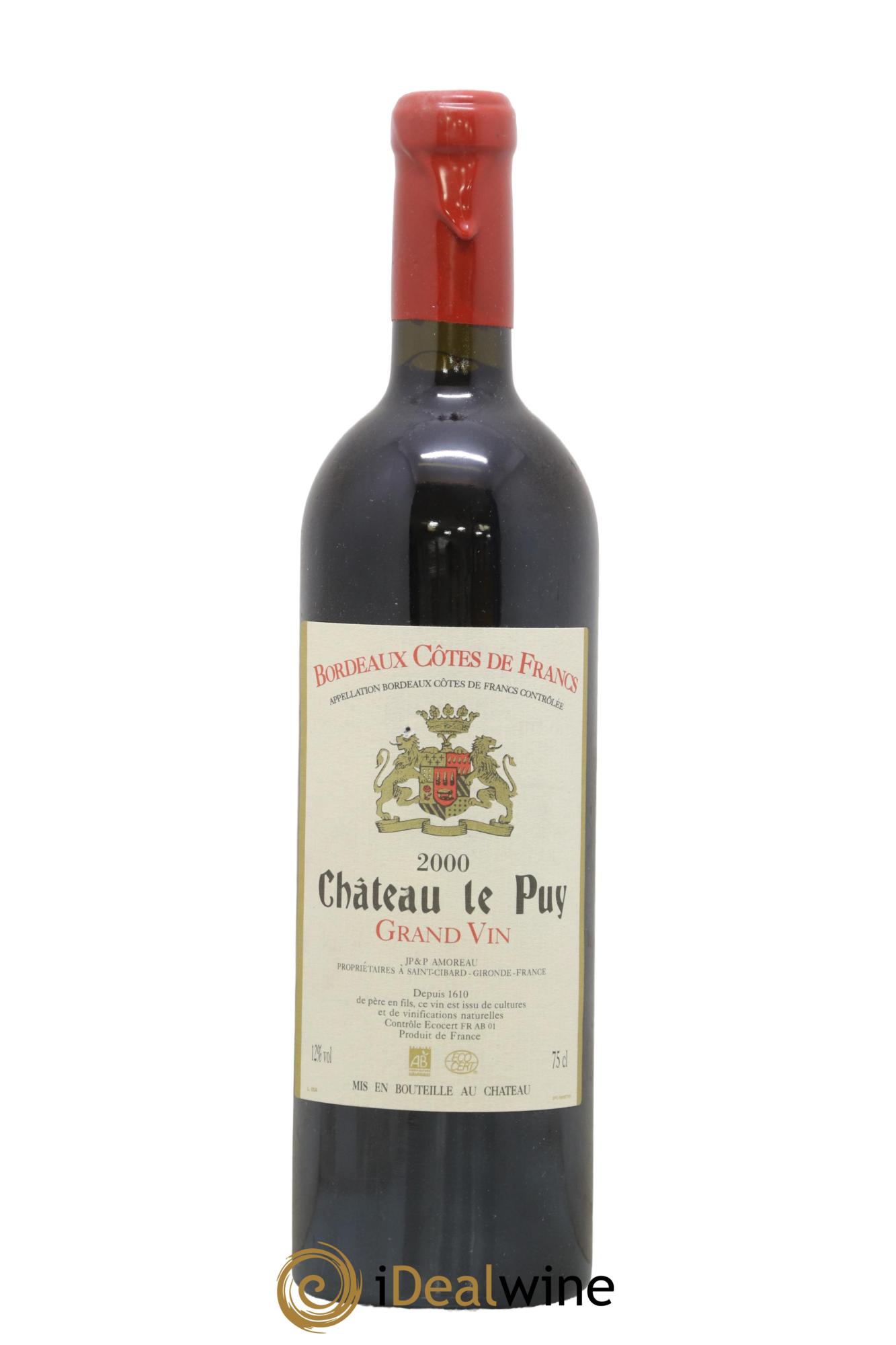 Château Le Puy 2000 - Lot de 1 bouteille - 0