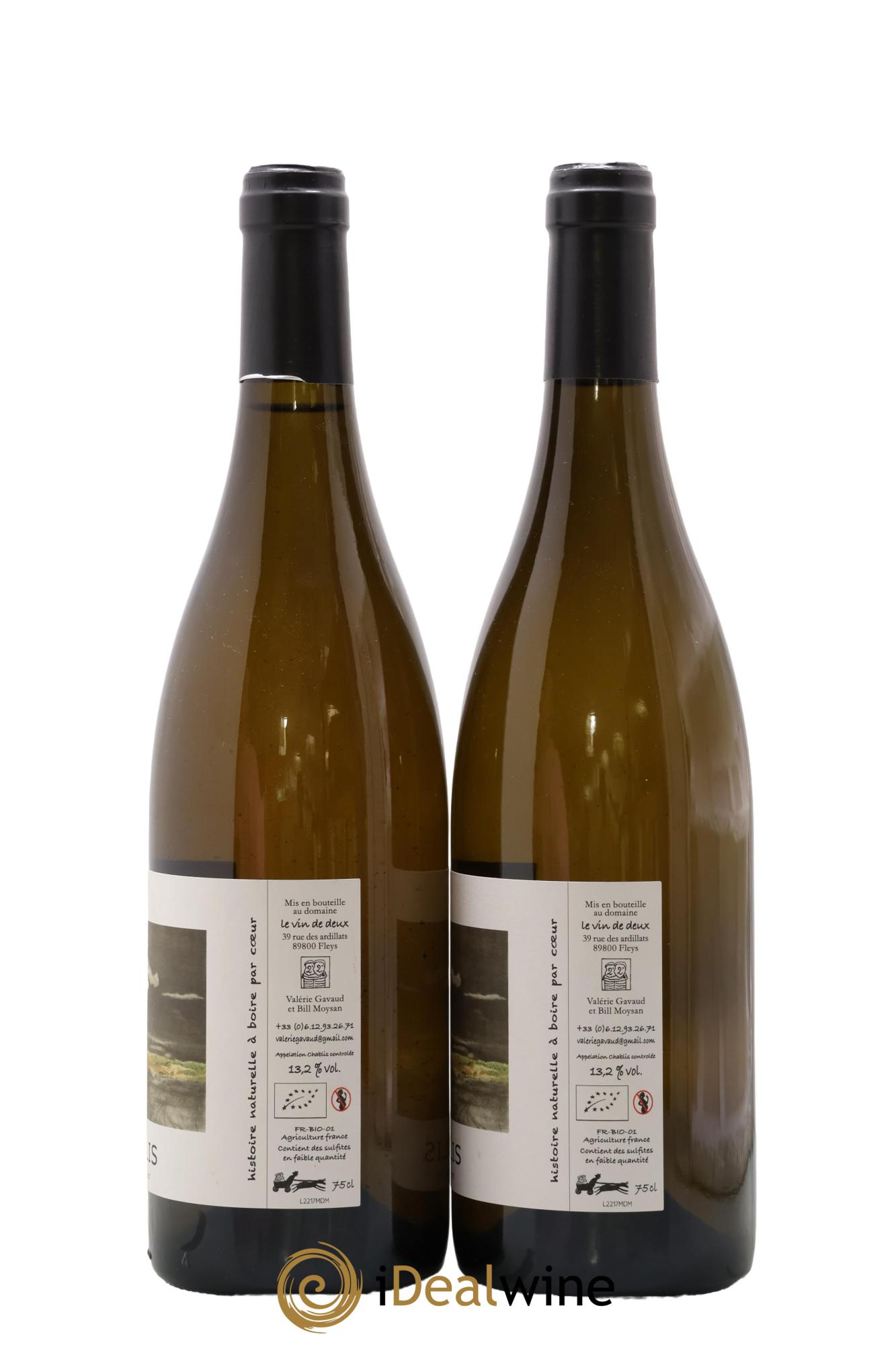 Chablis 1er Cru Mont de Milieu Le vin de deux 2017 - Lot of 2 bottles - 1