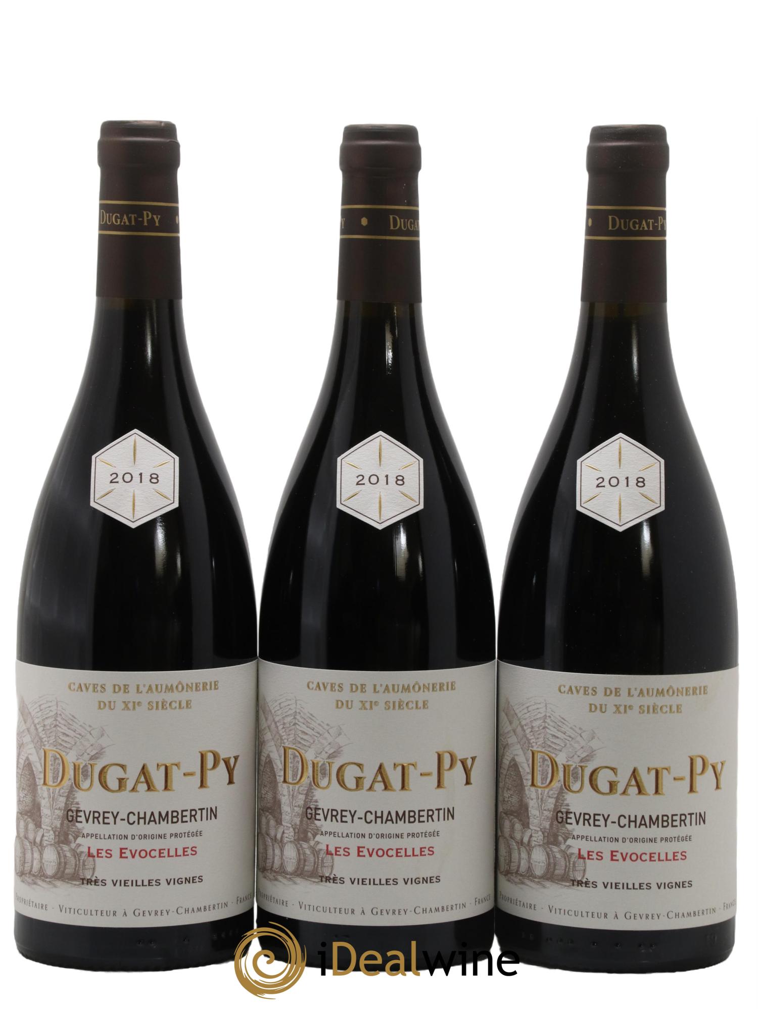 Gevrey-Chambertin Les Evocelles Vieilles Vignes Dugat-Py 2018 - Lot of 3 bottles - 0