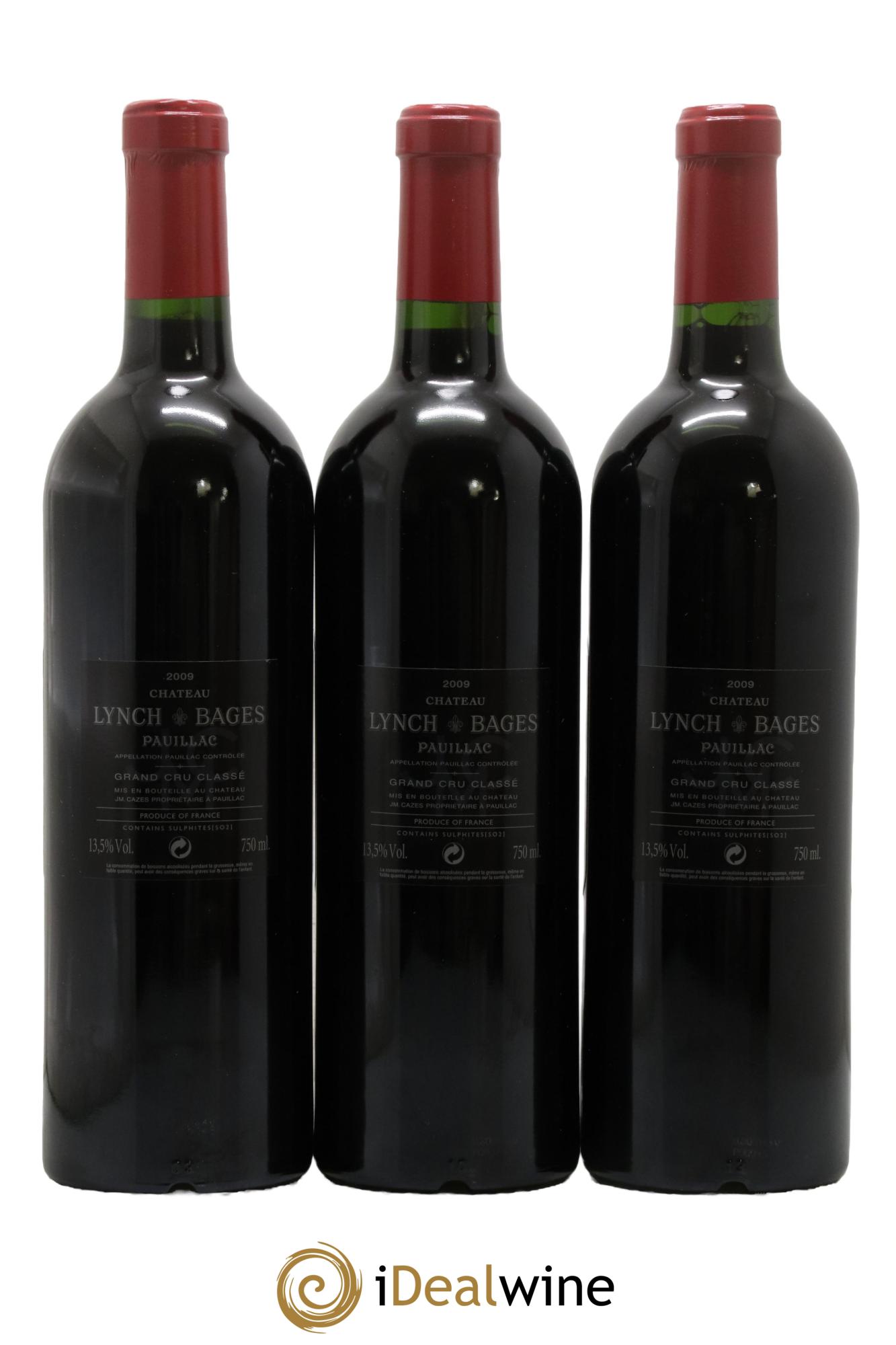 Château Lynch Bages 5ème Grand Cru Classé 2009 - Lotto di 3 bottiglie - 1