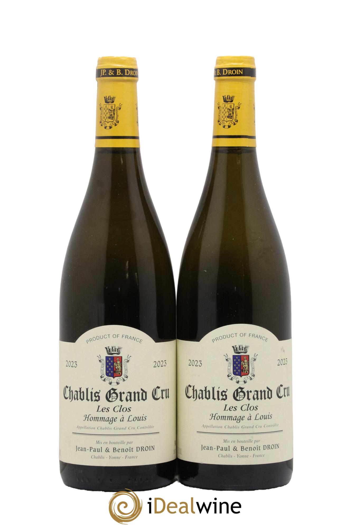 Chablis Grand Cru Hommage à Louis Jean-Paul & Benoît Droin (Domaine) 2023 - Lot de 2 bouteilles - 0