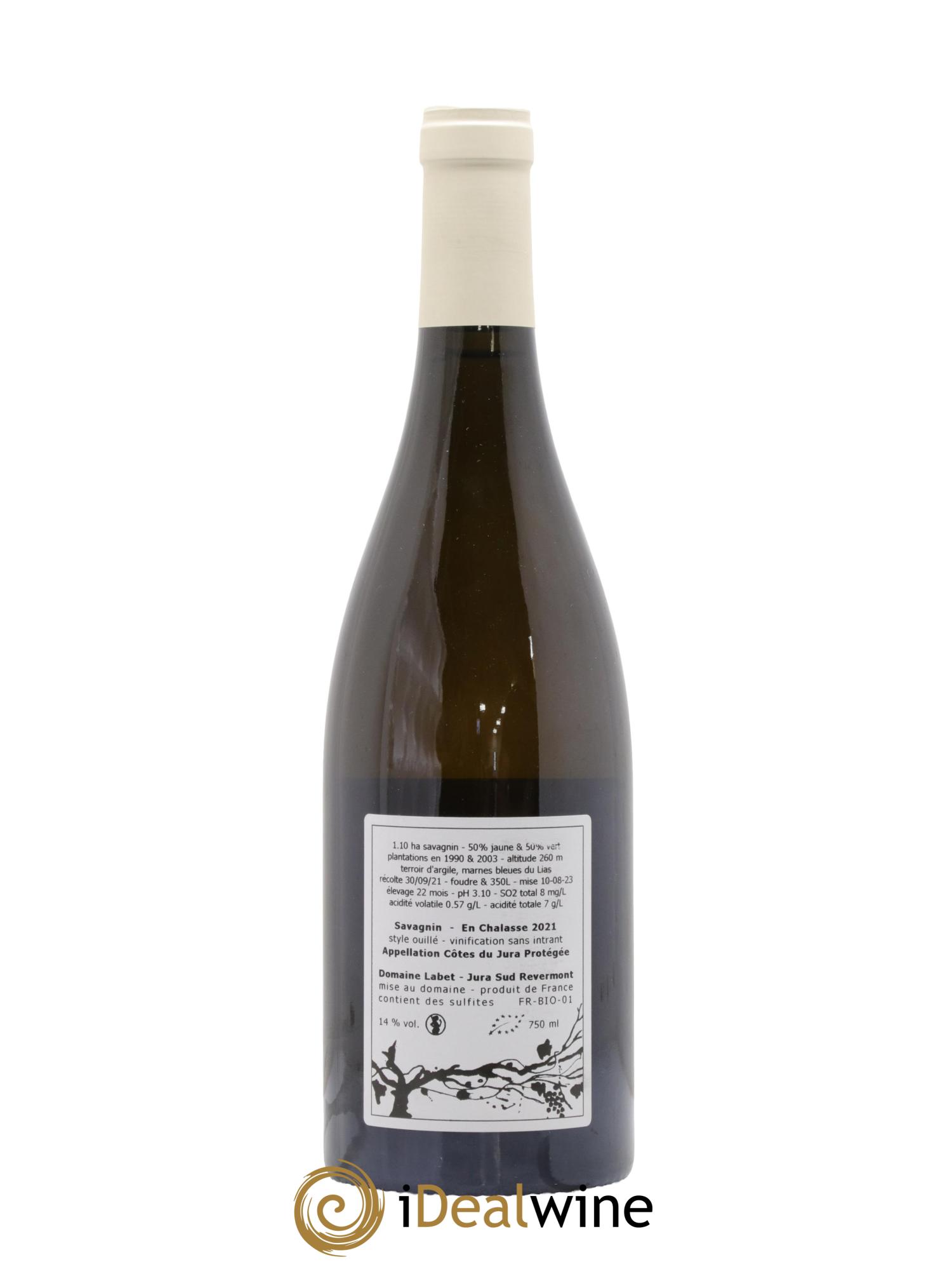 Côtes du Jura Savagnin en Chalasse Romain - Julien - Charline Labet 2021 - Lot de 1 bouteille - 1