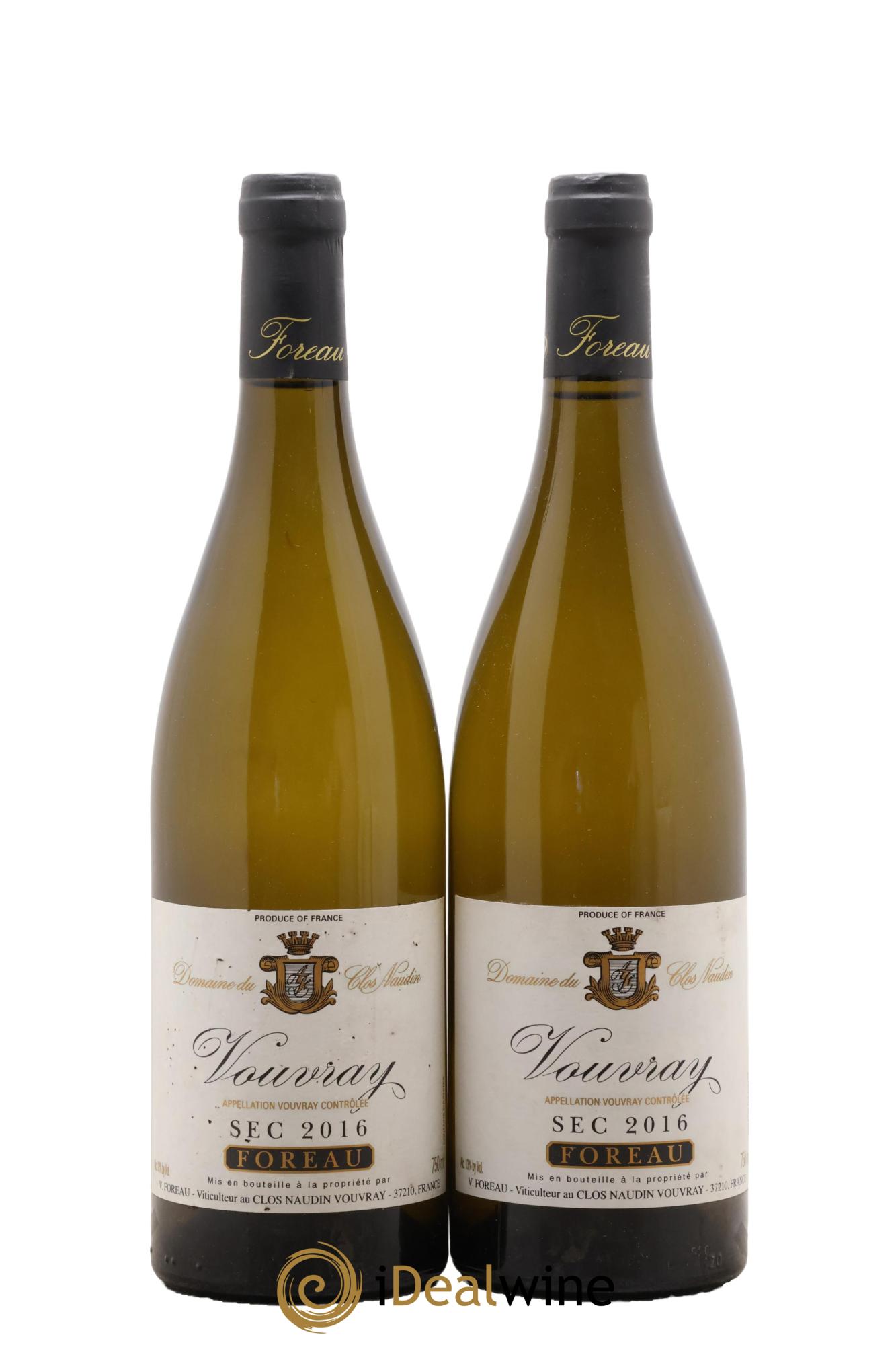 Vouvray Sec Clos Naudin - Philippe Foreau 2016 - Lot of 2 bottles - 0