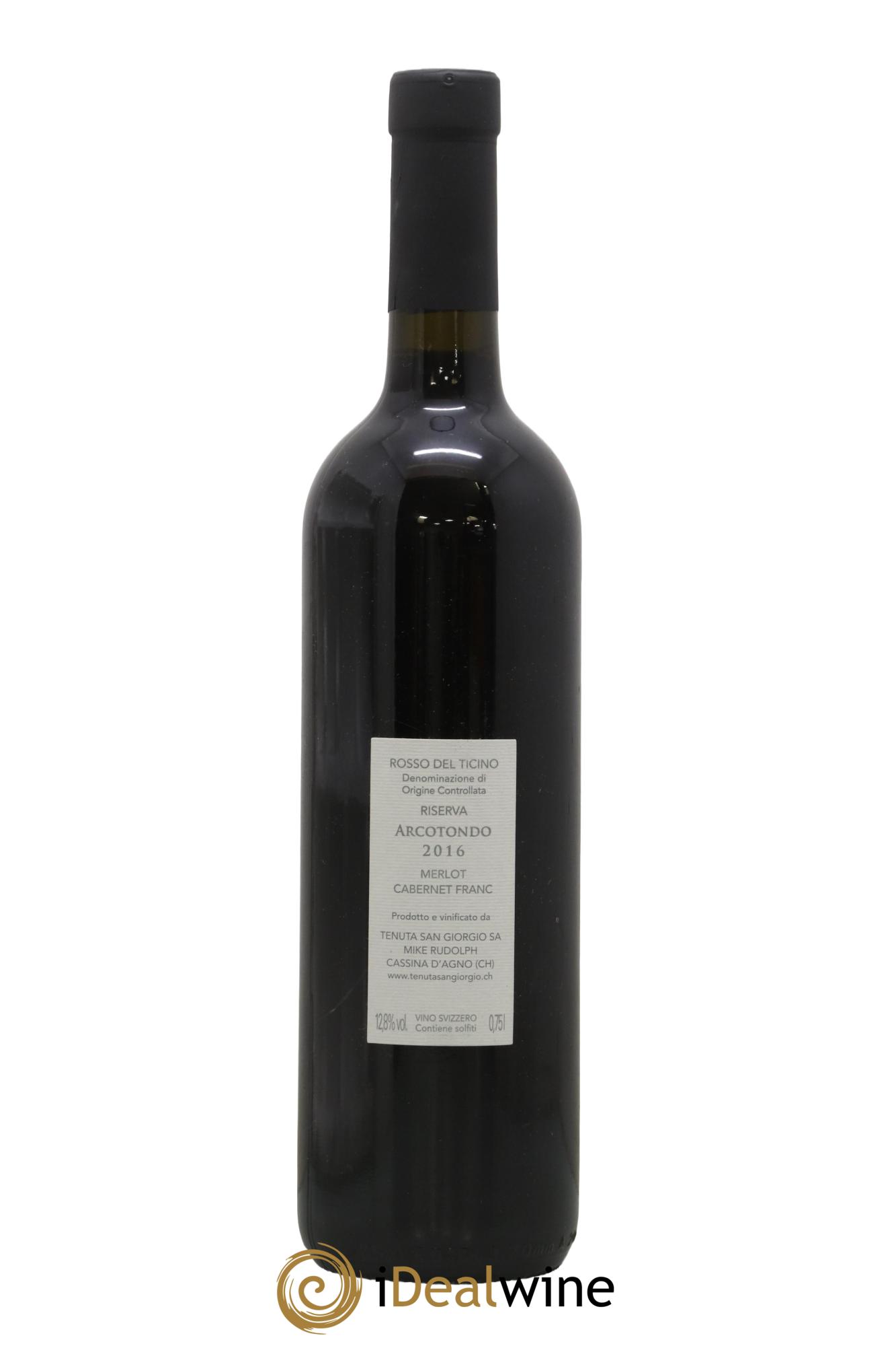 Ticino DOC Arco Tondo Tenuta San Giorgio 2016 - Lot de 1 bouteille - 1
