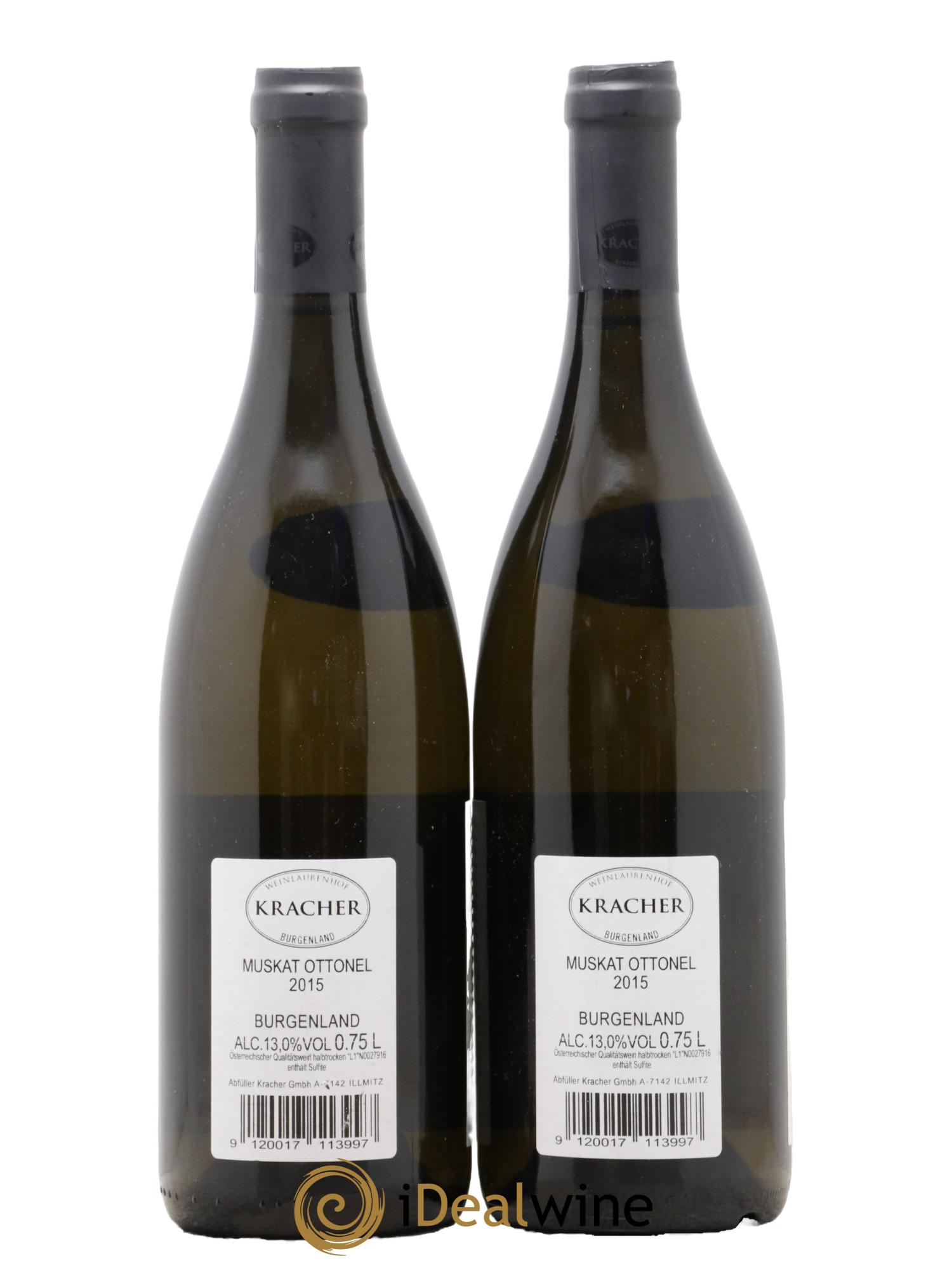 Autriche Muskat Ottonel Burgenland Kracher 2015 - Lot de 2 bouteilles - 1