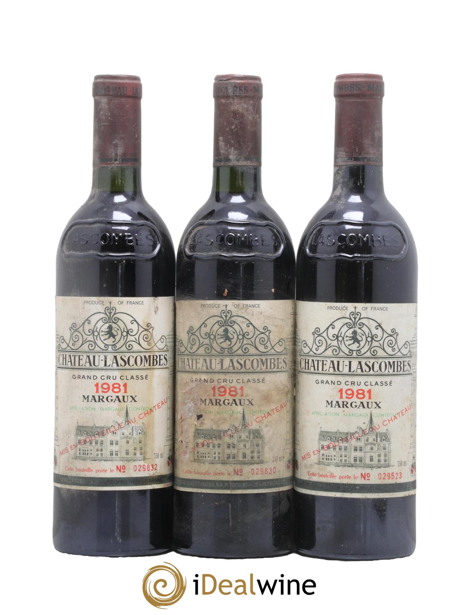 Château Lascombes 2ème Grand Cru Classé 1981 - Lot of 3 bottles - 0