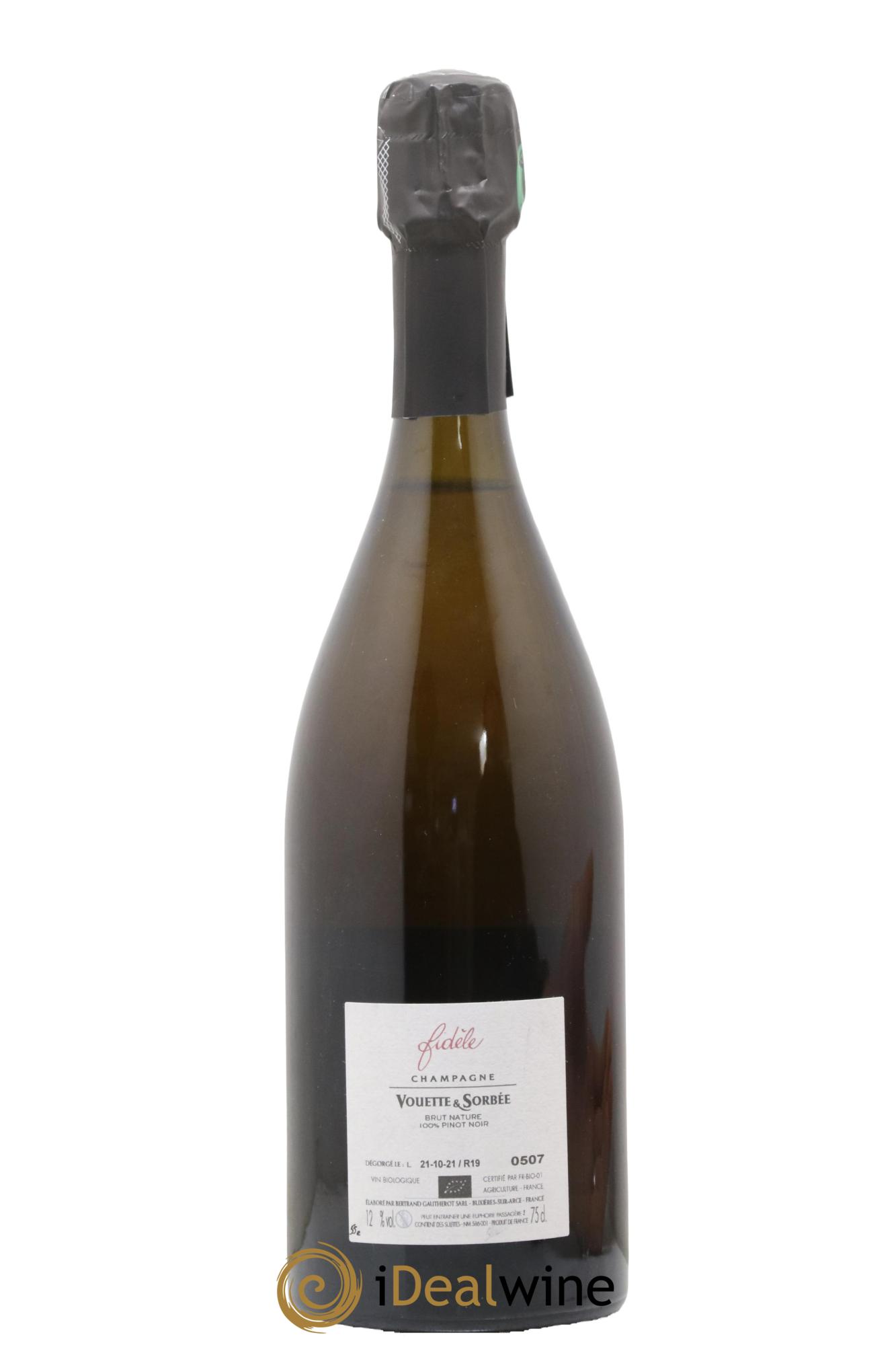 Fidèle Blanc de Noirs Vouette et Sorbée 2019 - Lot de 1 bouteille - 1