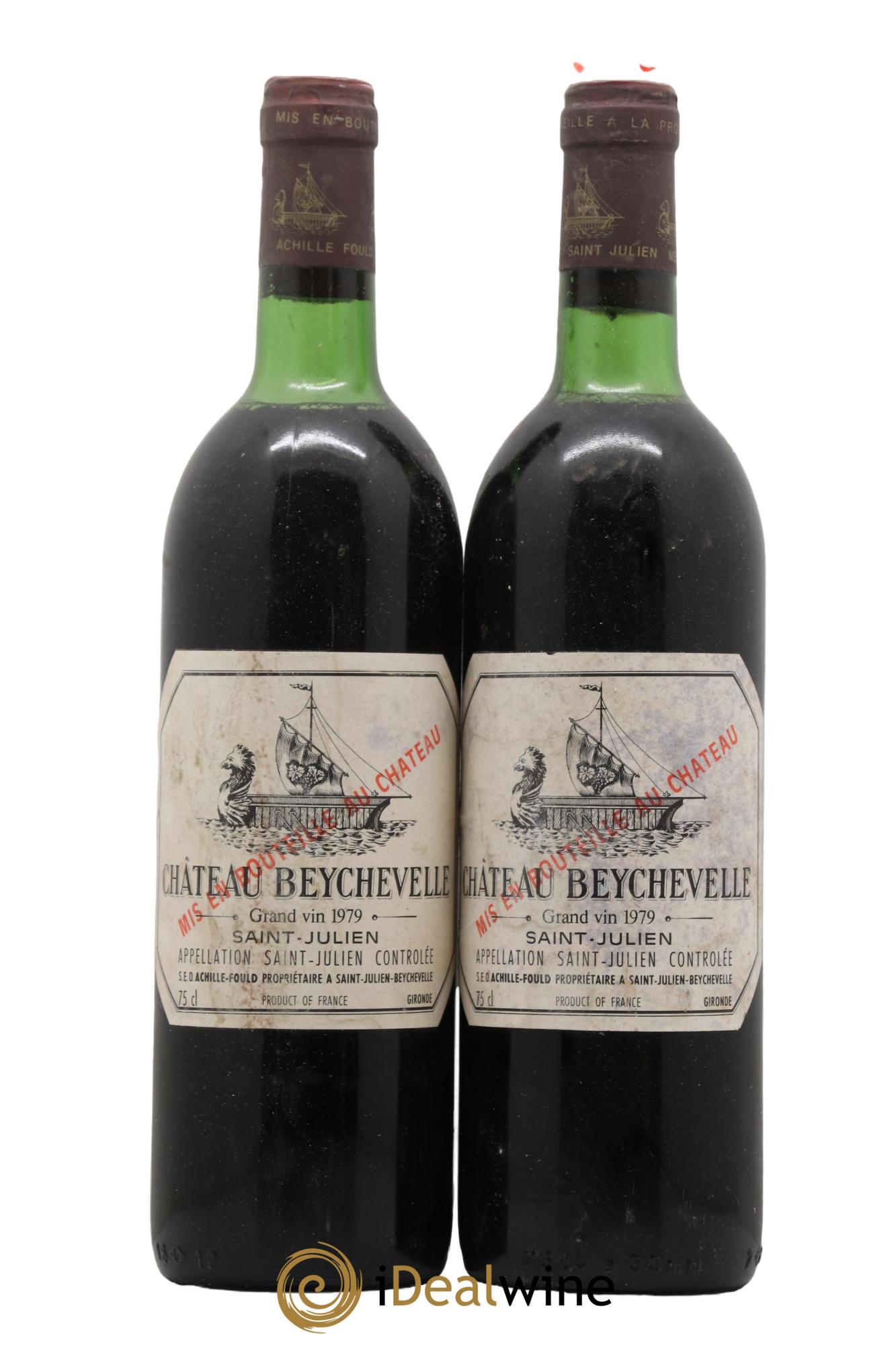 Château Beychevelle 4ème Grand Cru Classé 1979 - Lot de 2 bouteilles - 0