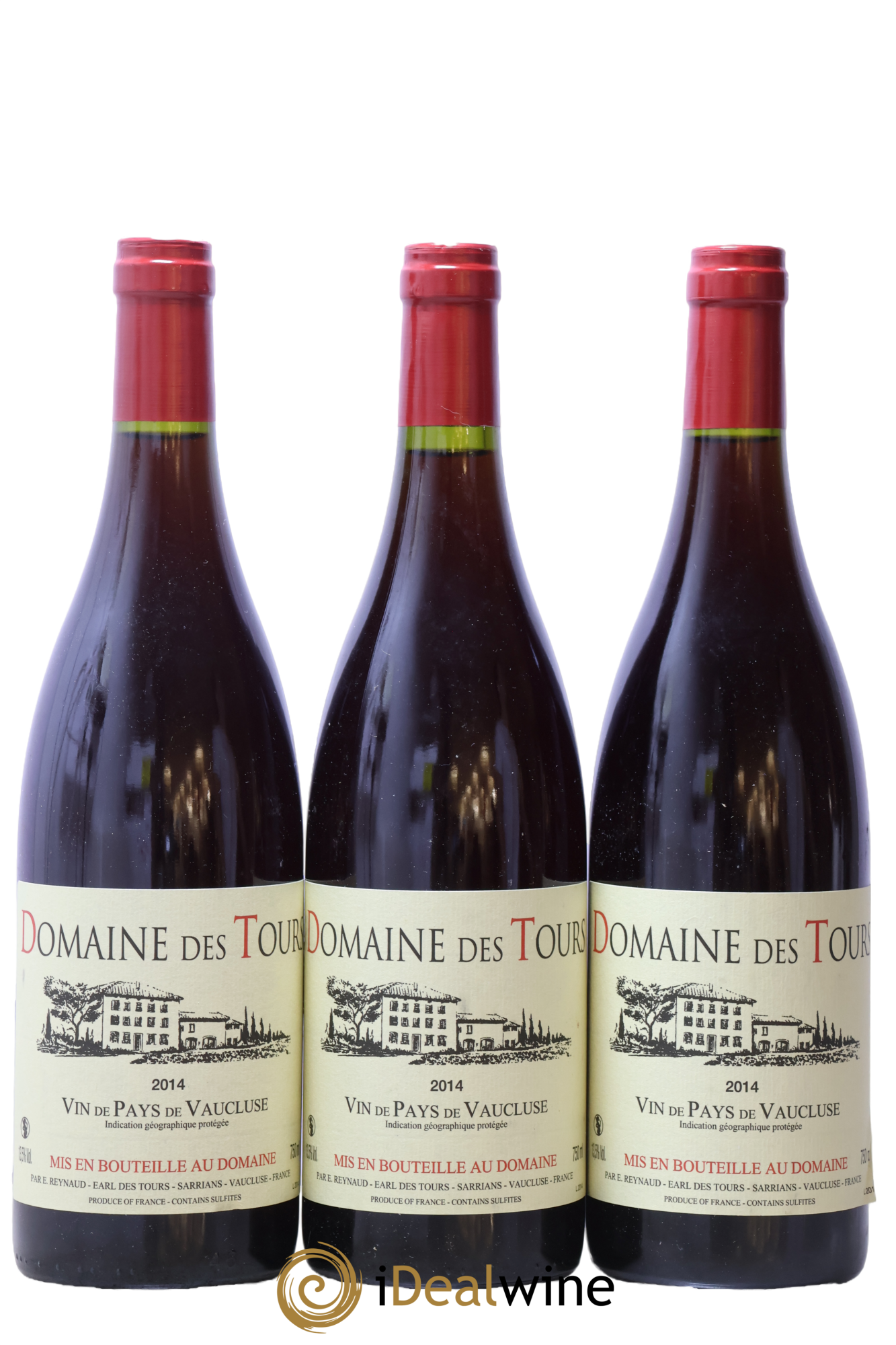 Vaucluse (Vin de Pays de Vaucluse) Domaine des Tours Emmanuel Reynaud 2014 - Lot de 3 bouteilles - 0