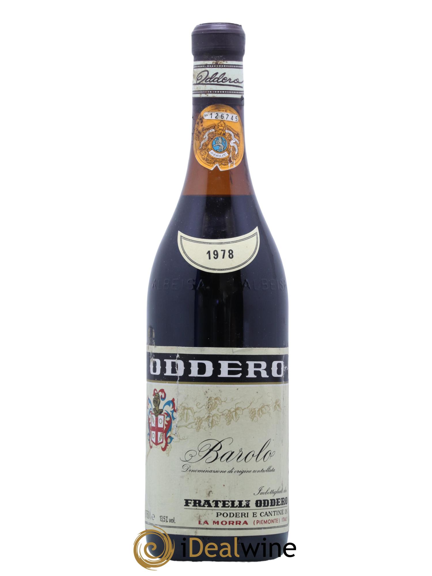 Barolo Oddero 1978 - Posten von 1 Flasche - 0