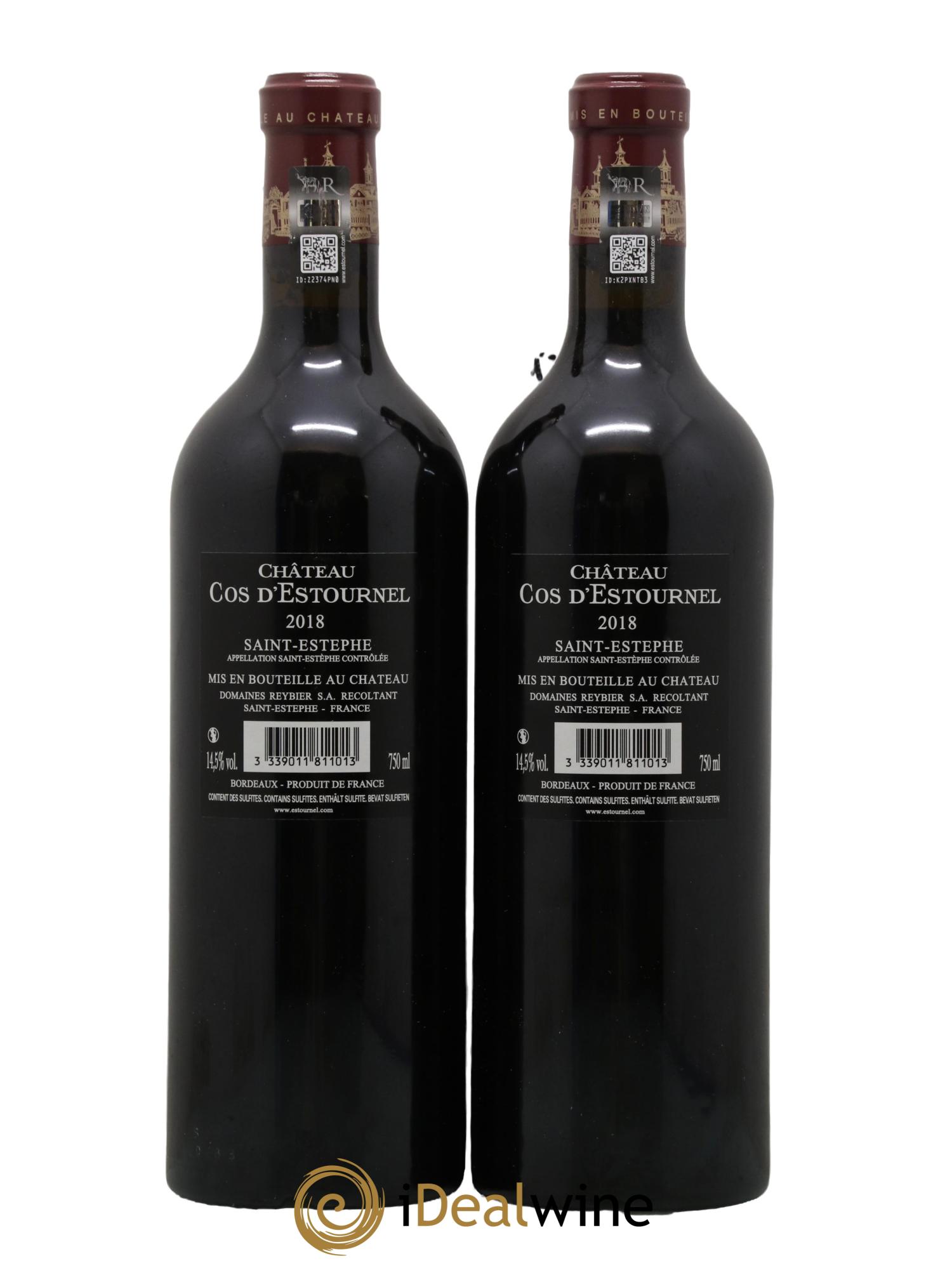 Cos d'Estournel 2ème Grand Cru Classé 2018 - Lot de 2 bouteilles - 1