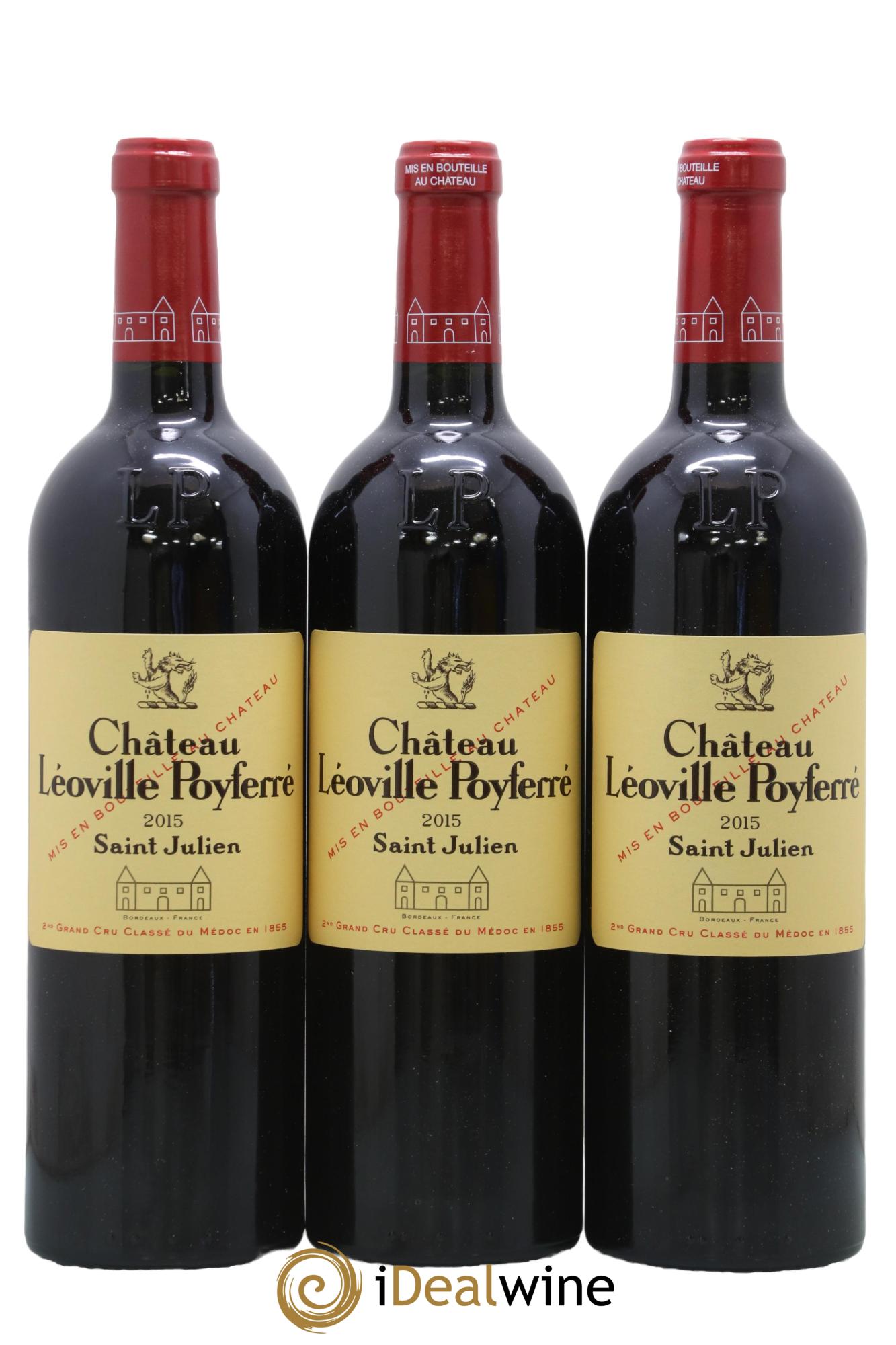 Château Léoville Poyferré 2ème Grand Cru Classé 2015 - Lot de 3 bouteilles - 0