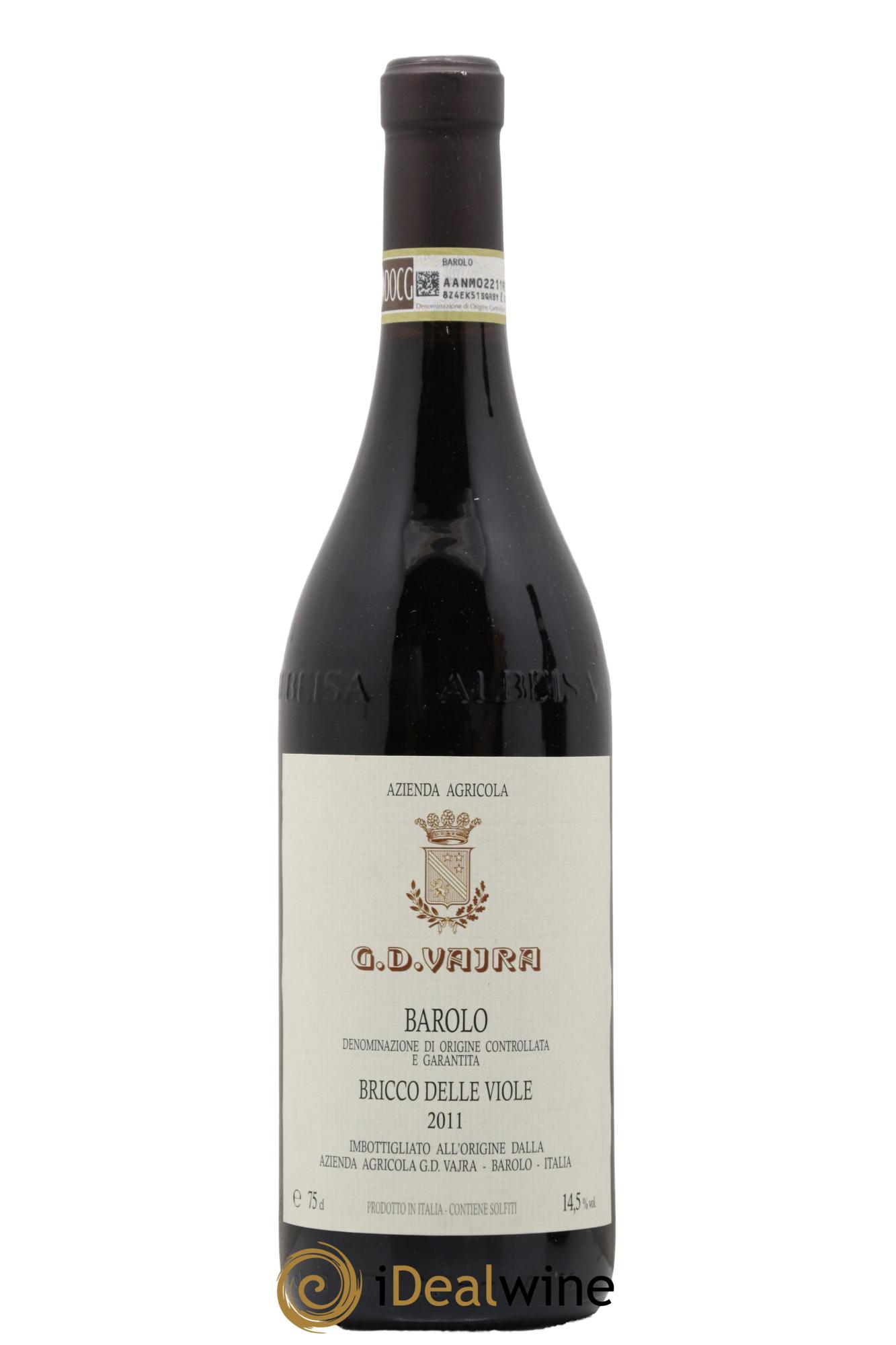 Barolo DOCG Bricco Delle Viole G.D Vajra 2011 - Lot de 1 bouteille - 0