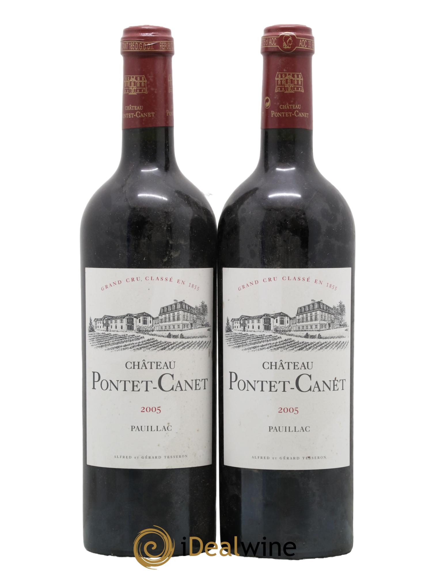 Château Pontet Canet 5ème Grand Cru Classé 2005 - Lot de 2 bouteilles - 0