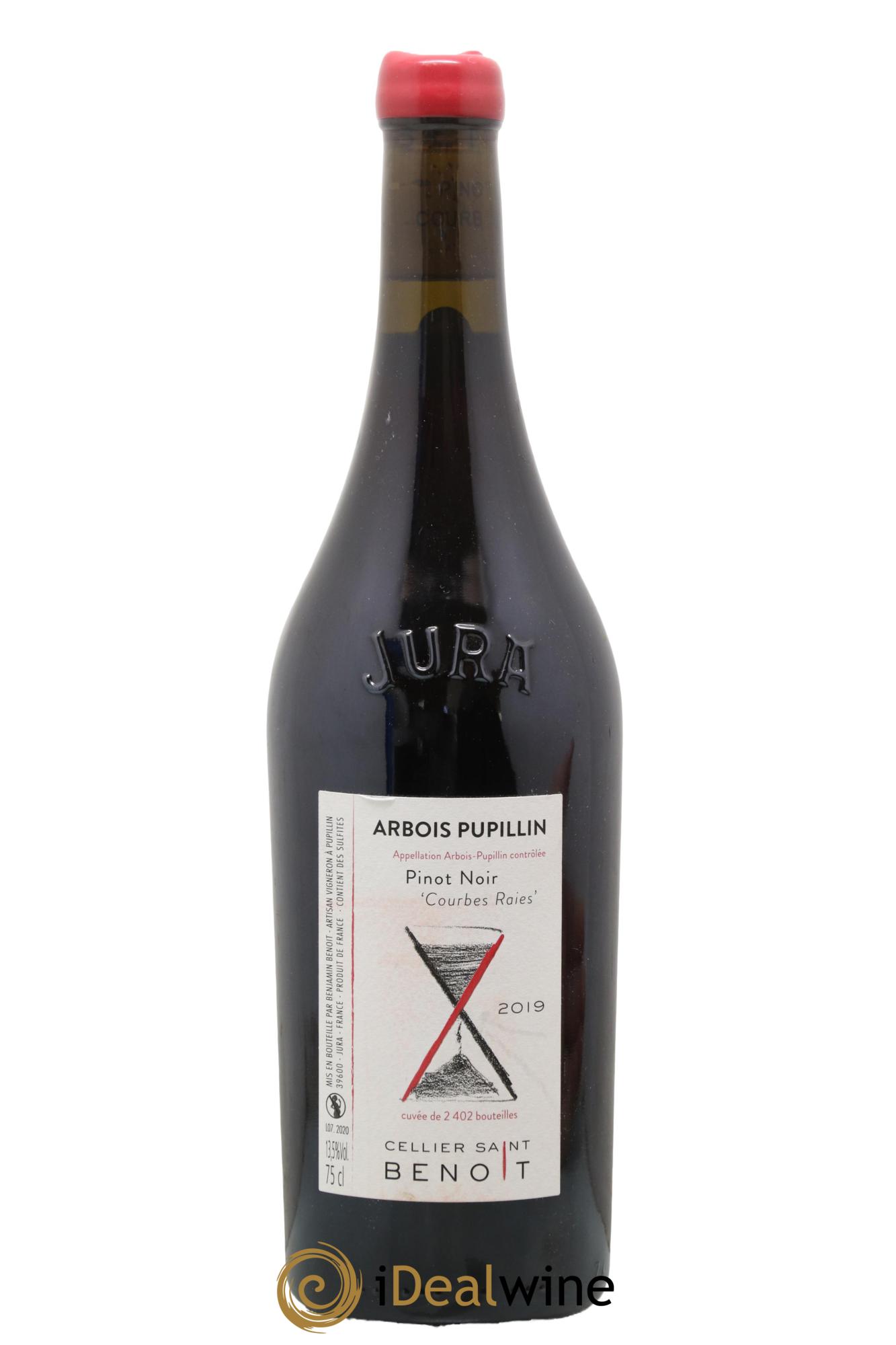 Arbois Pupillin Pinot Noir Courbes Raies Cellier Saint Benoît 2019 - Lot de 1 bouteille - 0