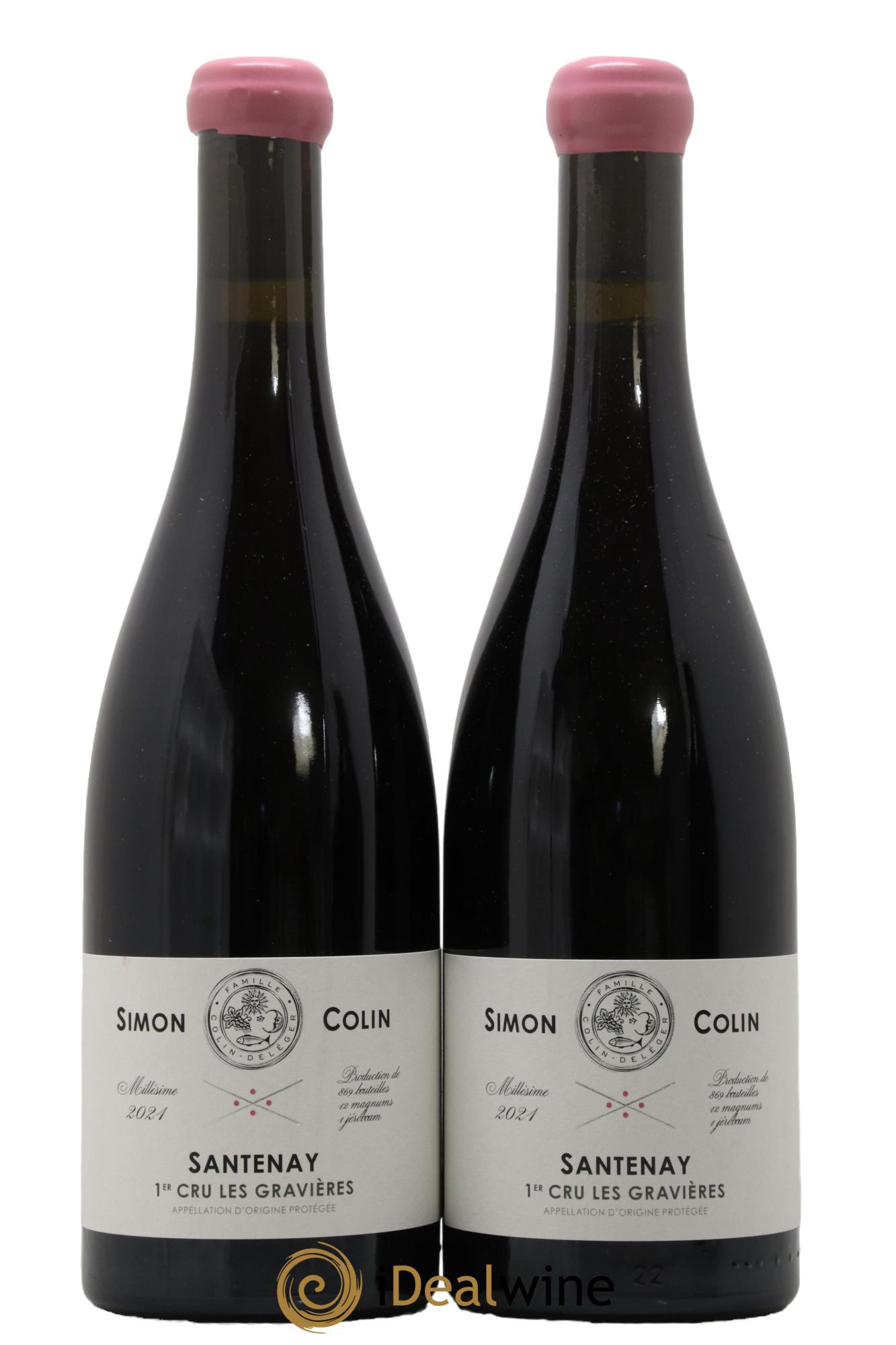 Santenay 1er Cru Les Gravières Domaine Simon Colin 2021 - Lot de 2 bouteilles - 0