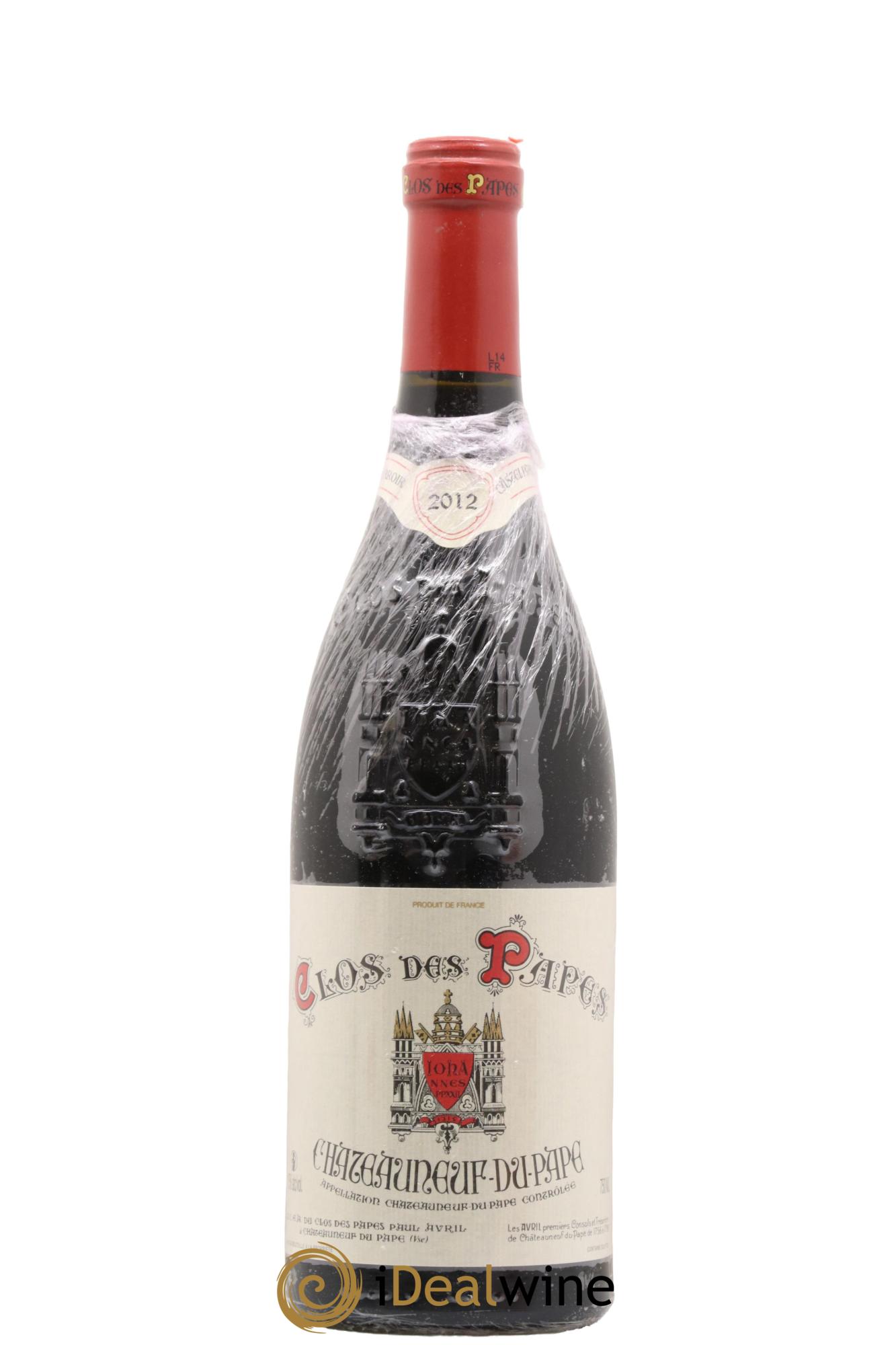 Châteauneuf-du-Pape Clos des Papes - Paul Avril 2012 - Lot de 1 bouteille - 0