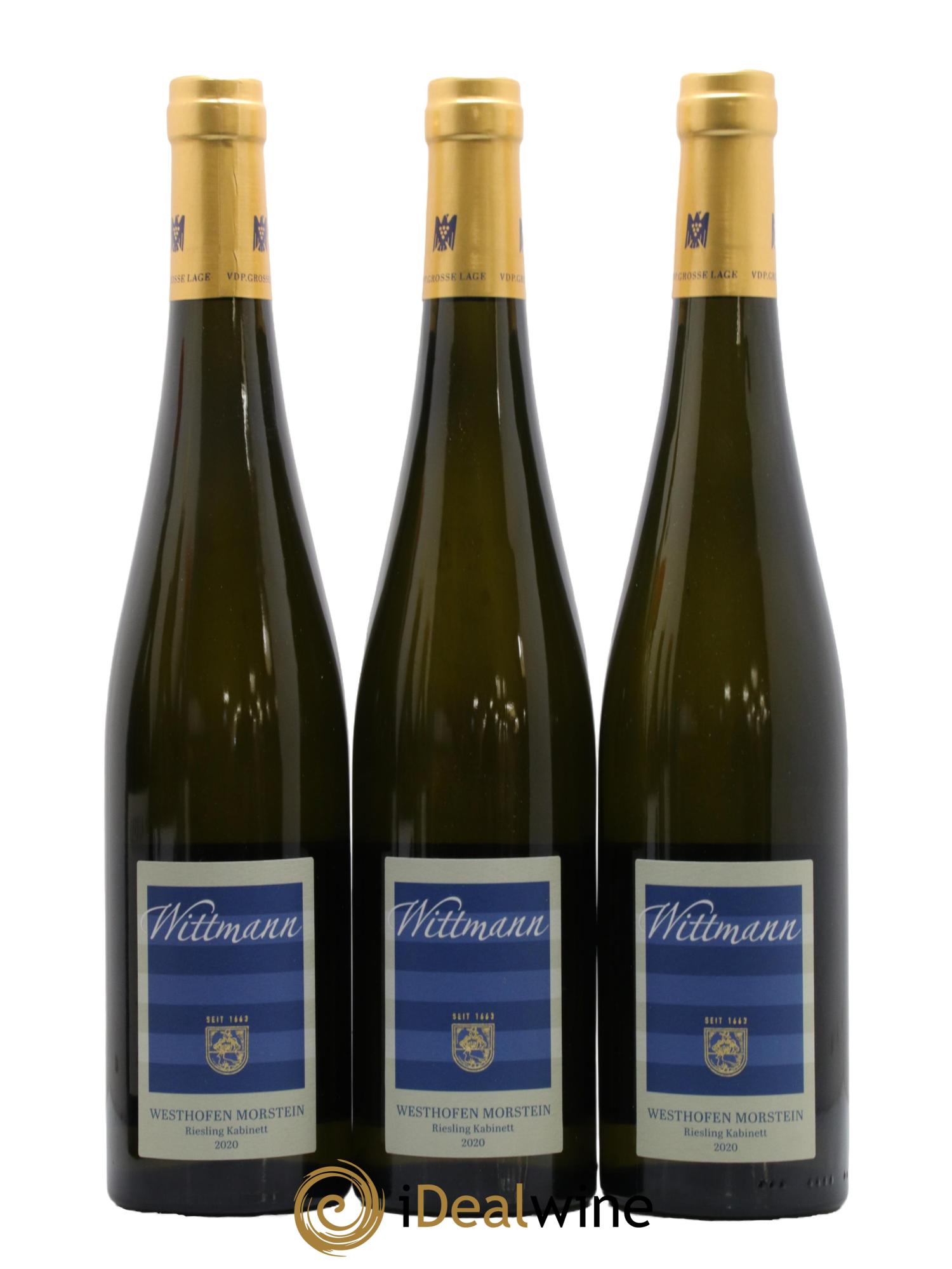Allemagne Rheinhessen Riesling Trocken Kabinett Westhofen Morstein Wittmann 2020 - Posten von 3 Flaschen - 0