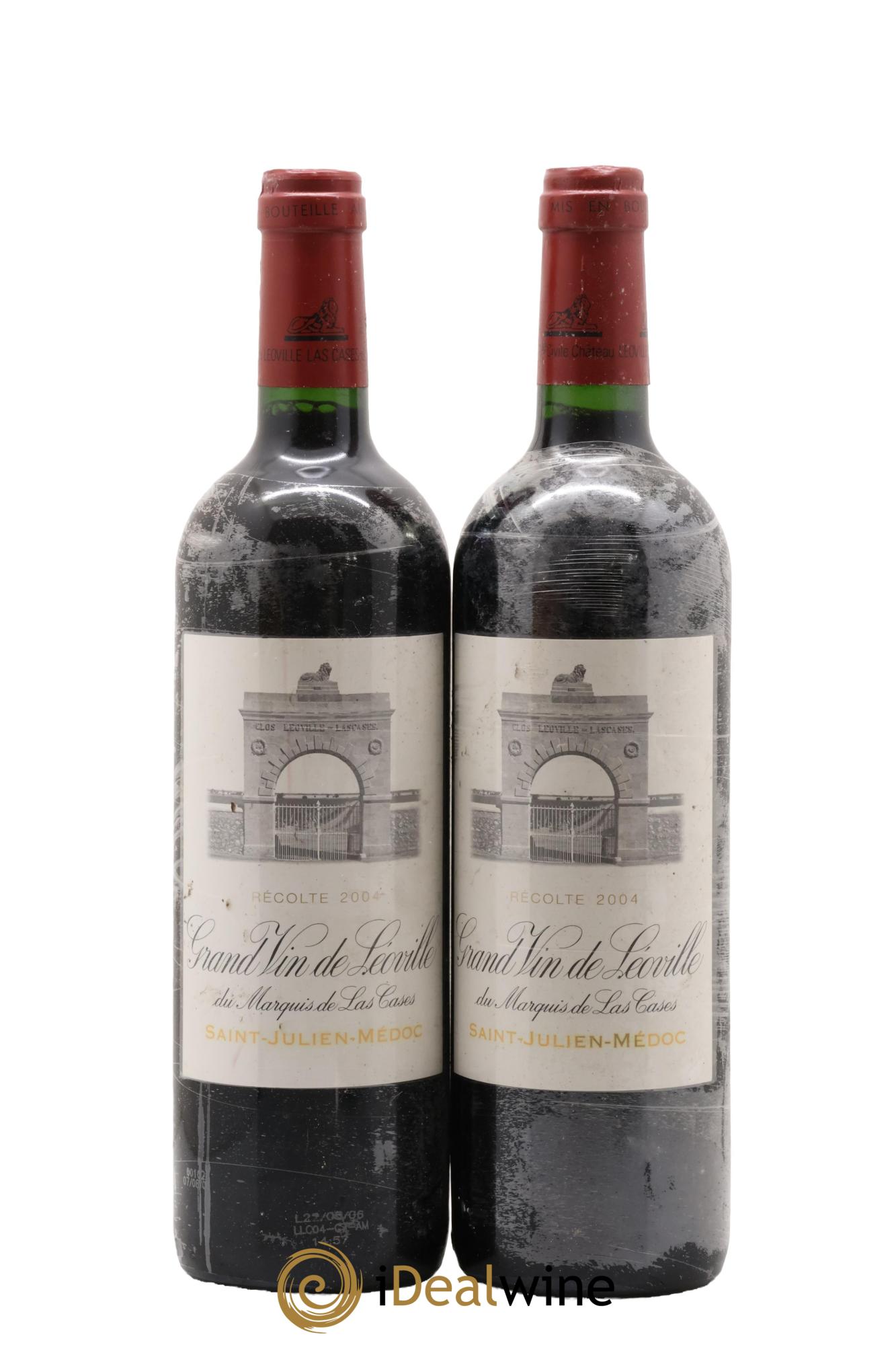 Château Léoville Las Cases 2ème Grand Cru Classé 2004 - Lot de 2 bouteilles - 0