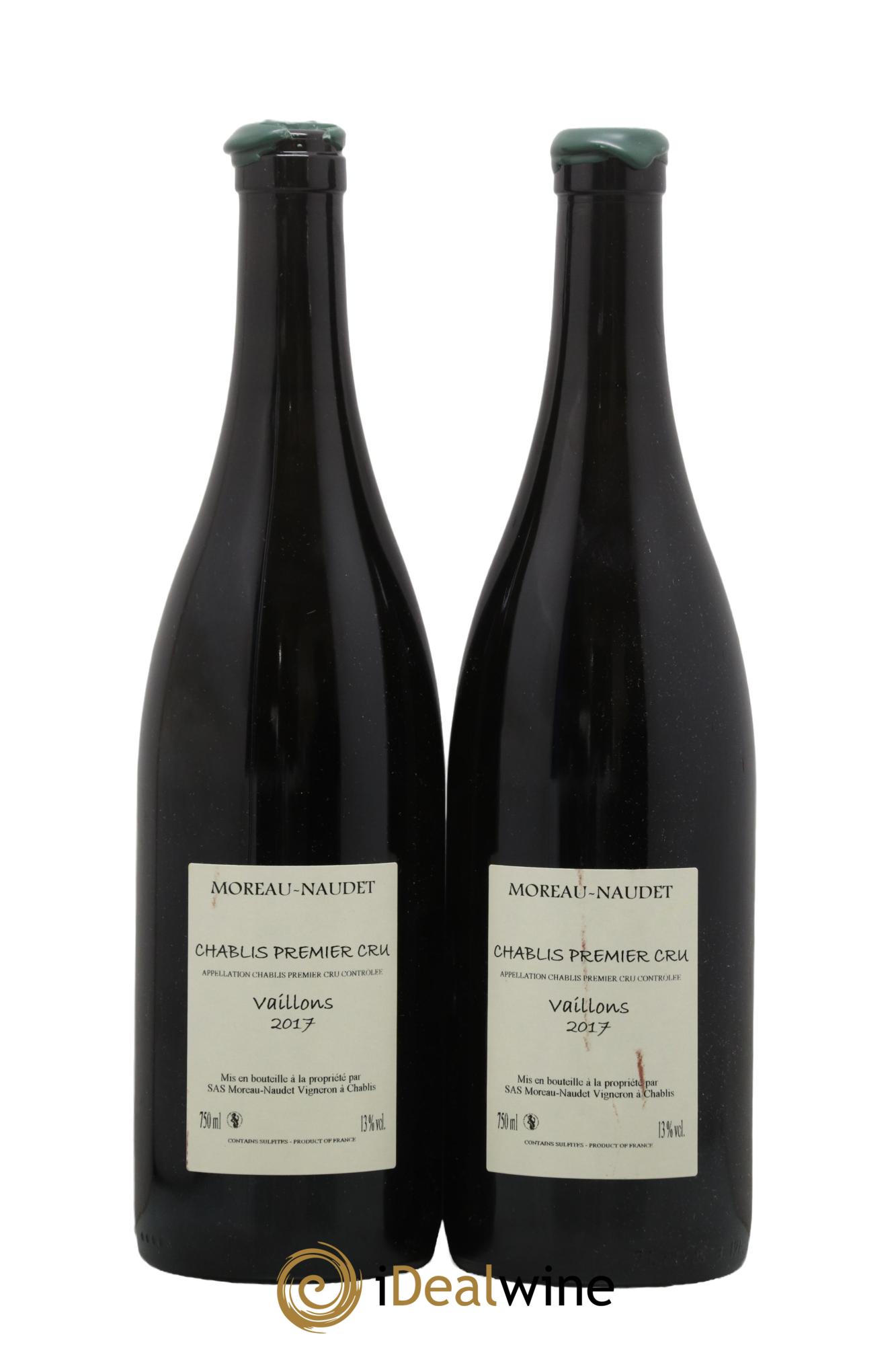 Chablis 1er Cru Vaillons Moreau-Naudet 2017 - Lot of 2 bottles - 1
