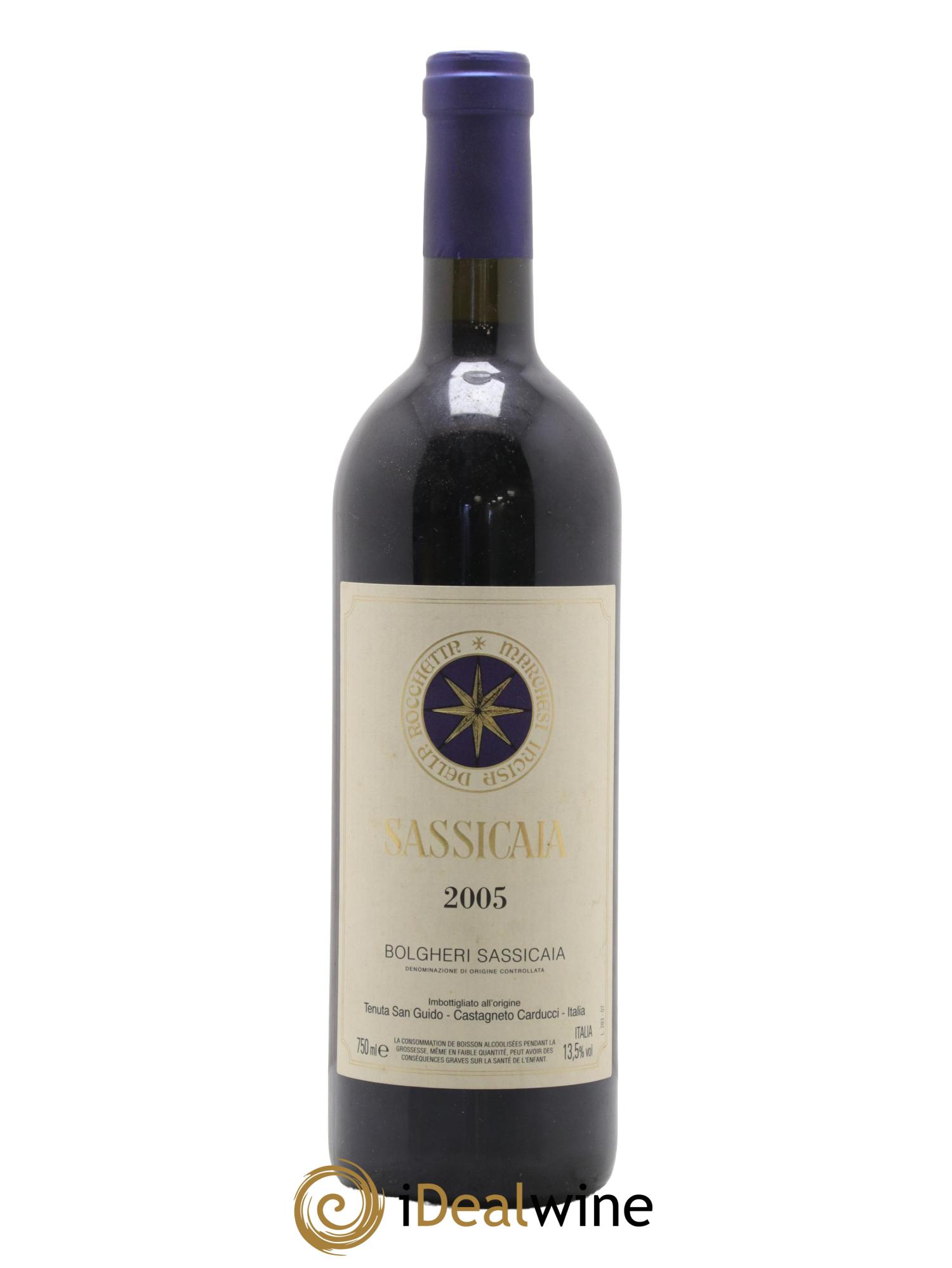 Bolgheri DOC Sassicaia Tenuta San Guido 2005 - Lot de 1 bouteille - 0