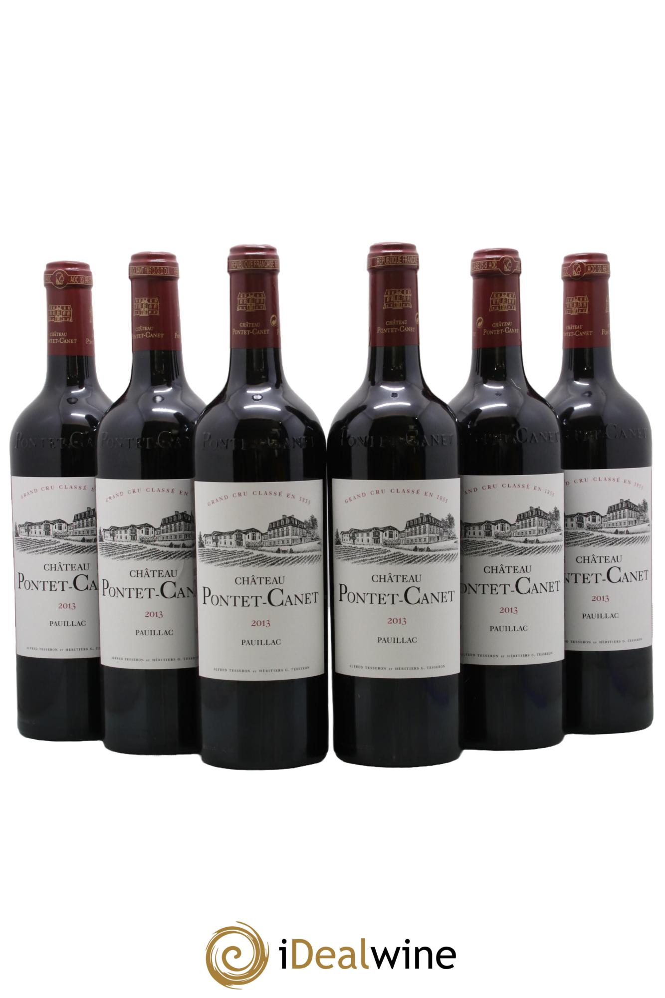 Château Pontet Canet 5ème Grand Cru Classé 2013 - Lot de 6 bouteilles - 0