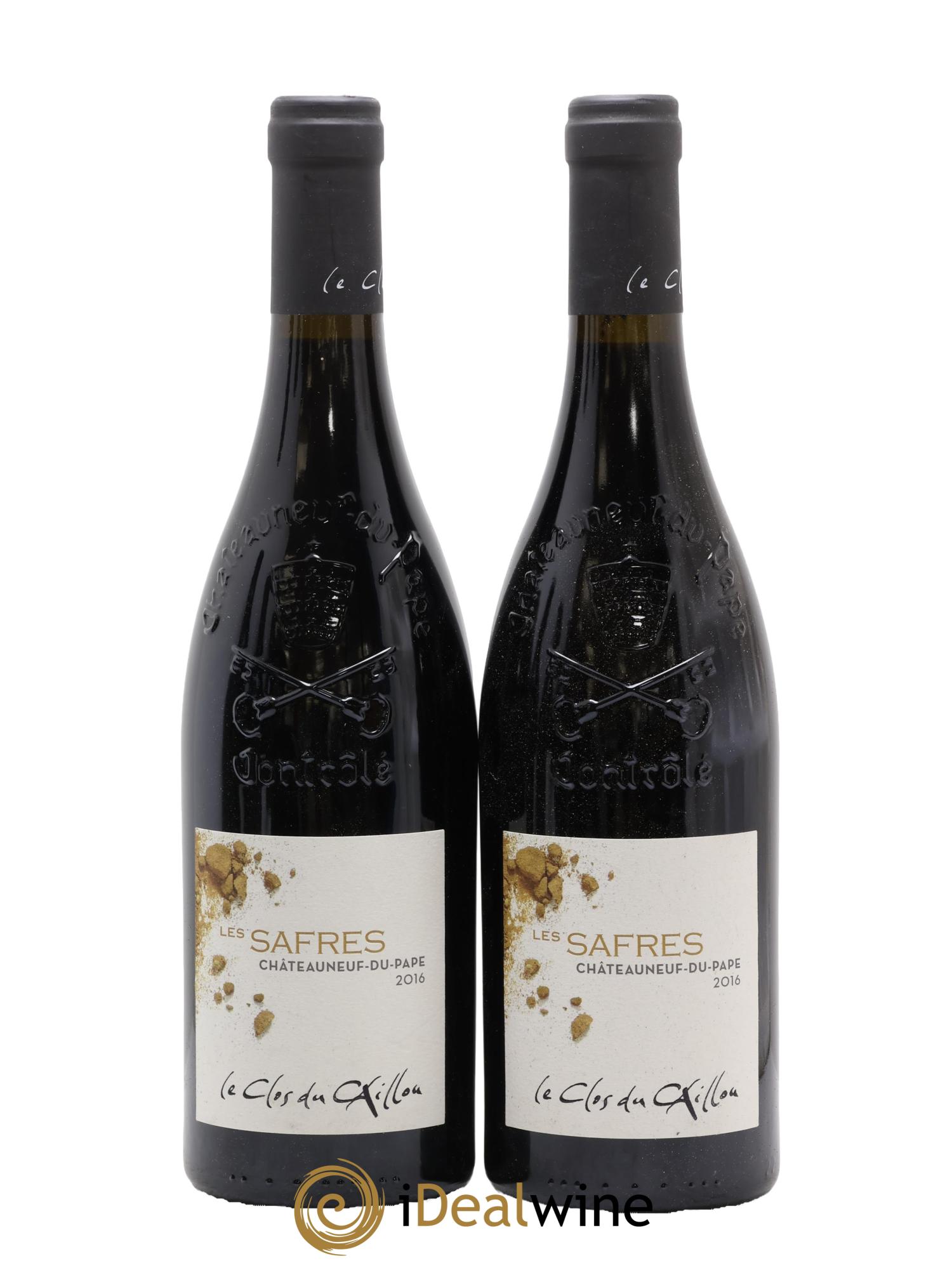 Châteauneuf-du-Pape Le Clos du Caillou Les Safres Sylvie Vacheron 2016 - Lot of 2 bottles - 0