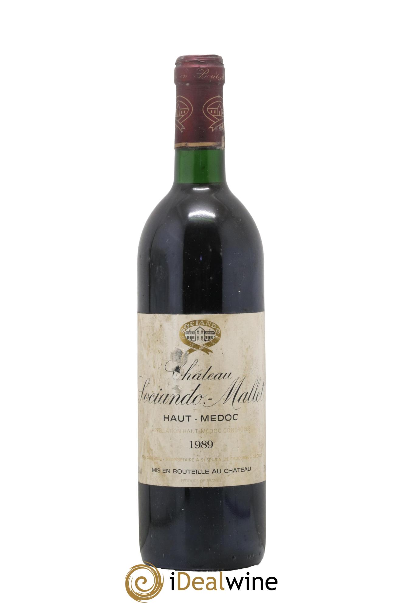Château Sociando Mallet 1989 - Lot of 1 bottle - 0