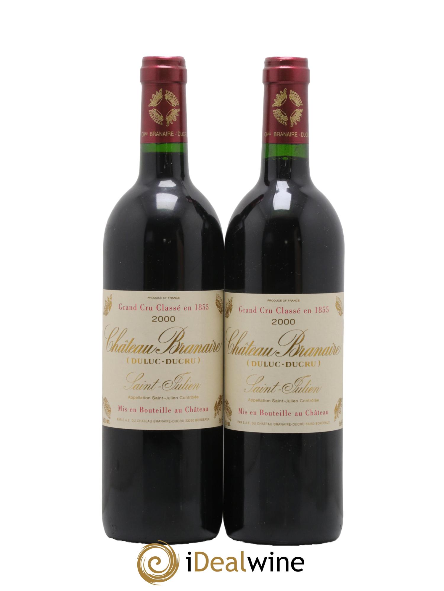 Château Branaire Ducru 4ème Grand Cru Classé 2000 - Lot de 2 bouteilles - 0