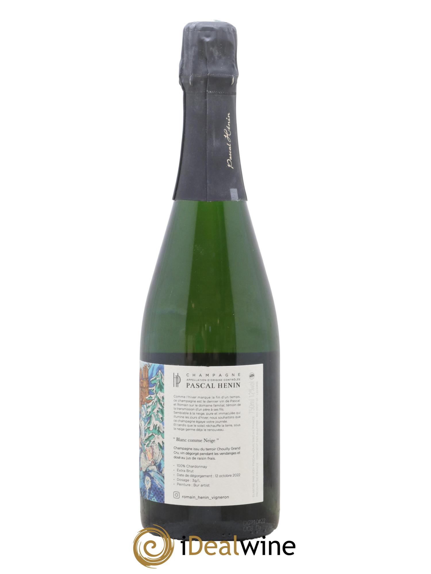 Blanc Comme Neige Pascal Henin - Romain Henin - Lot de 1 bouteille - 1