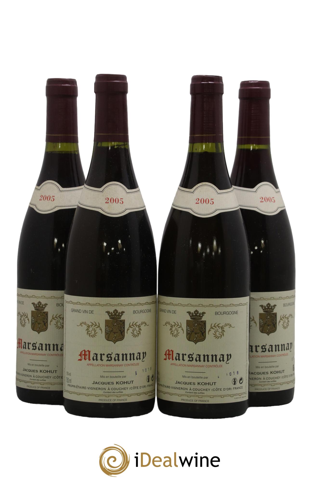 Marsannay Jacques Kohut 2005 - Lot de 4 bouteilles - 0
