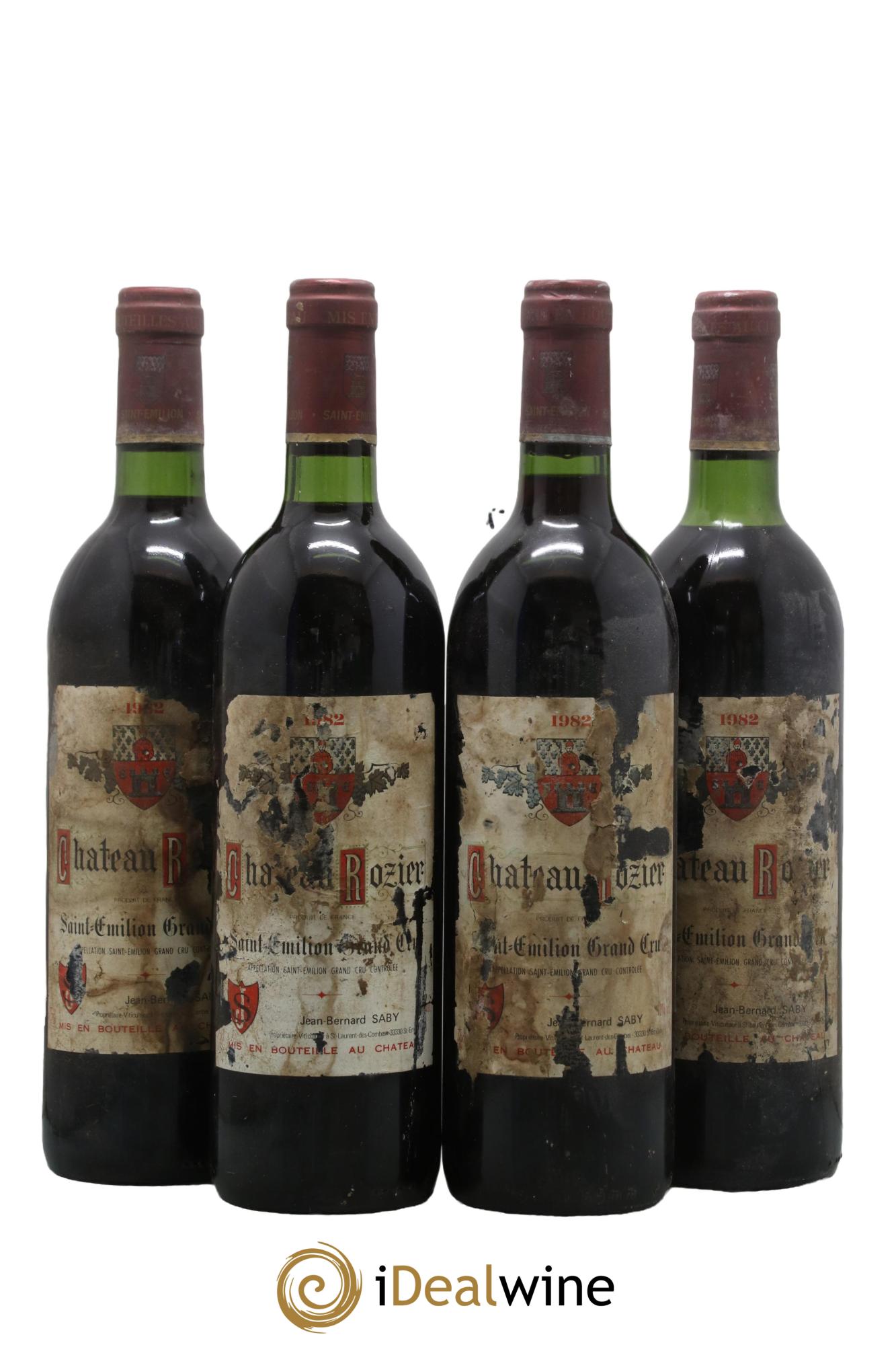 Saint-Émilion Grand Cru Château Rozier 1982 - Lot of 4 bottles - 0