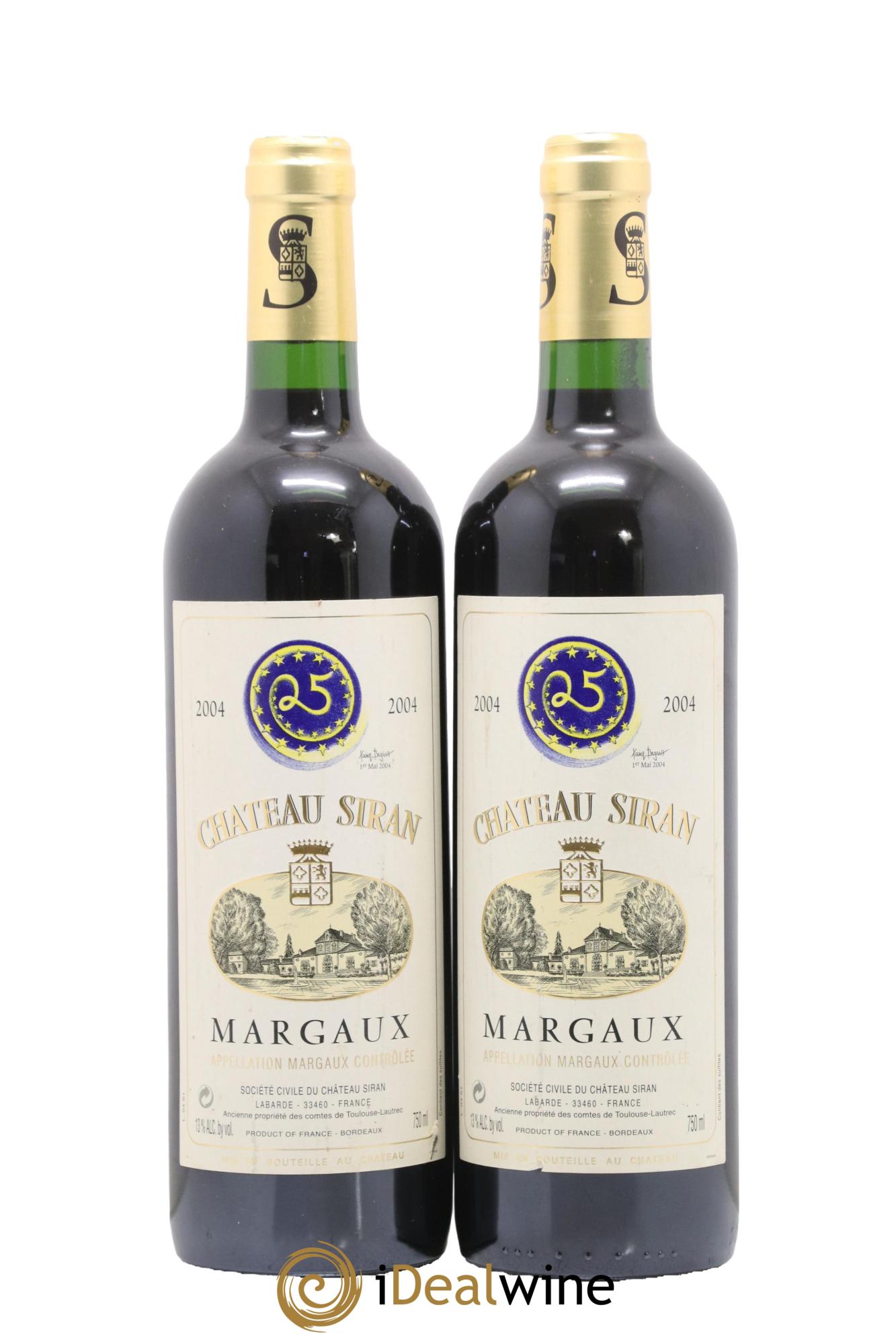 Château Siran 2004 - Lot de 2 bouteilles - 0