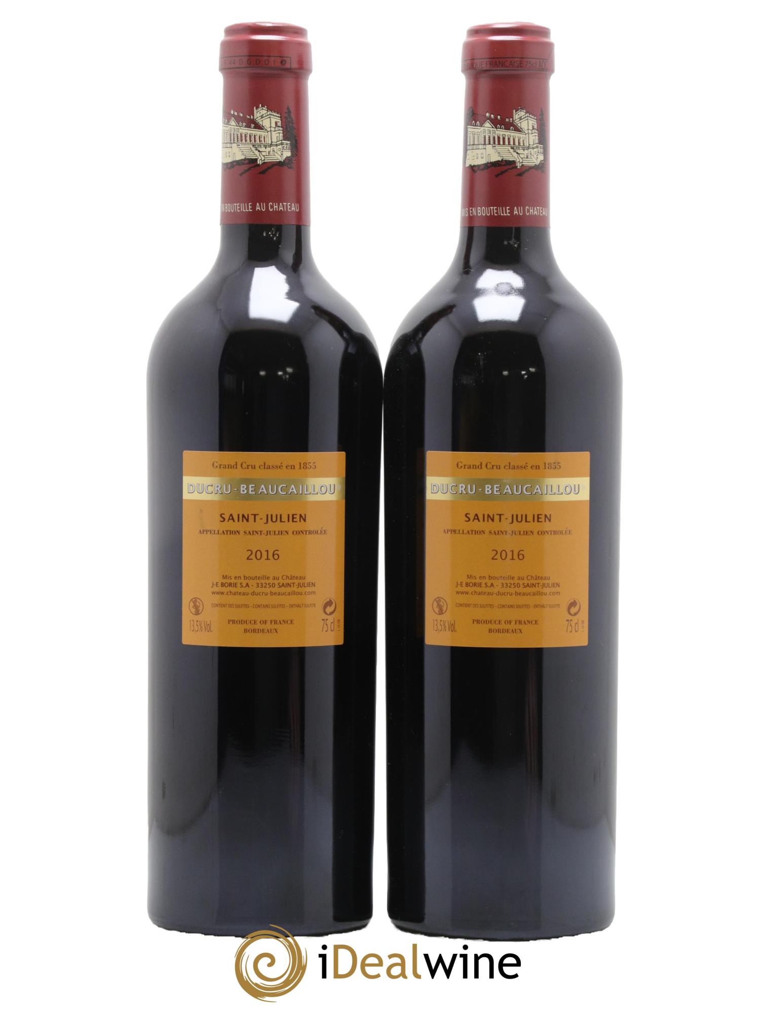 Château Ducru Beaucaillou 2ème Grand Cru Classé  2016 - Lotto di 2 bottiglie - 1